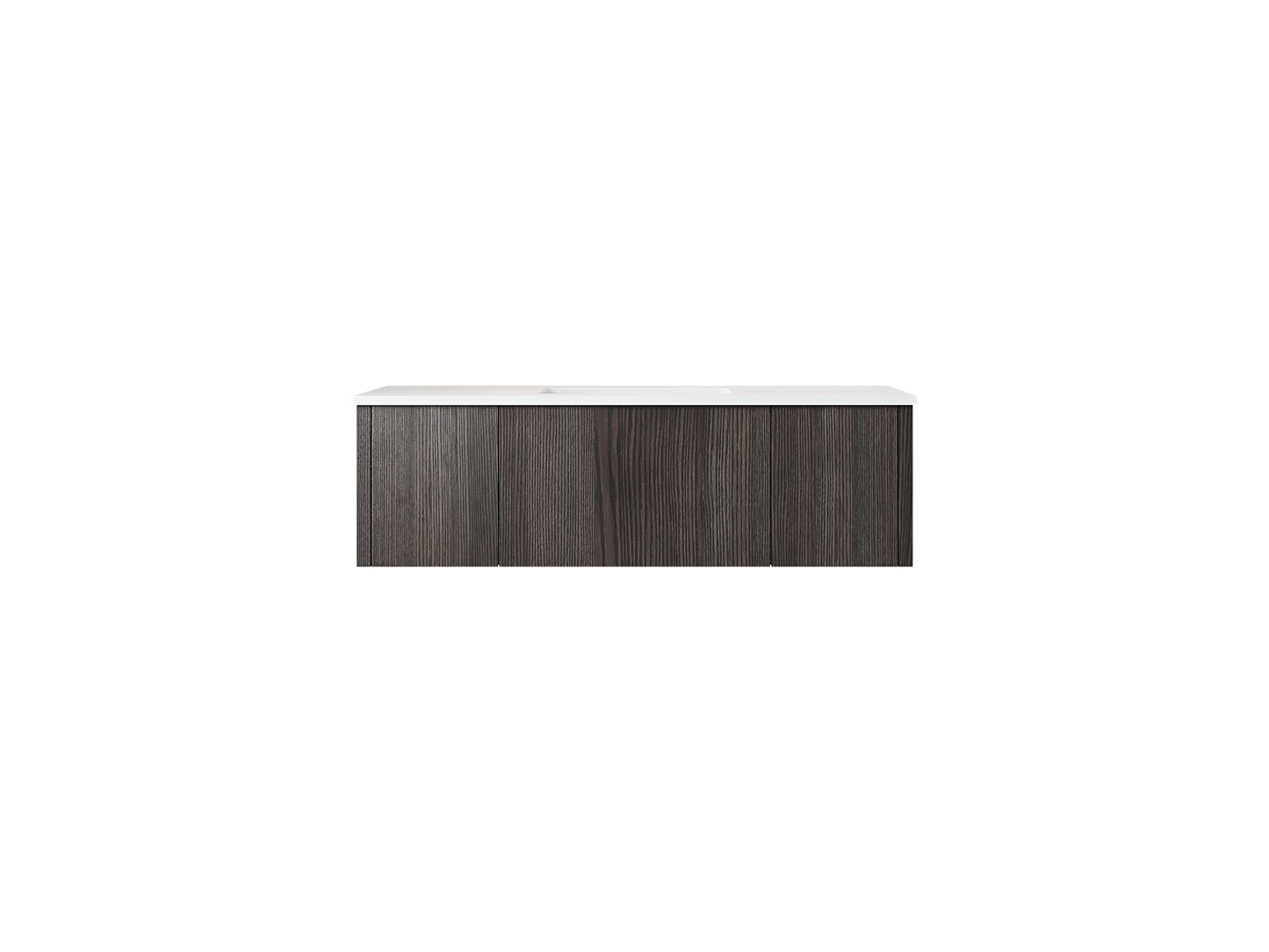 Legno 48" Carbon Oak Bathroom Vanity with Matte White VIVA Stone Solid Surface Countertop