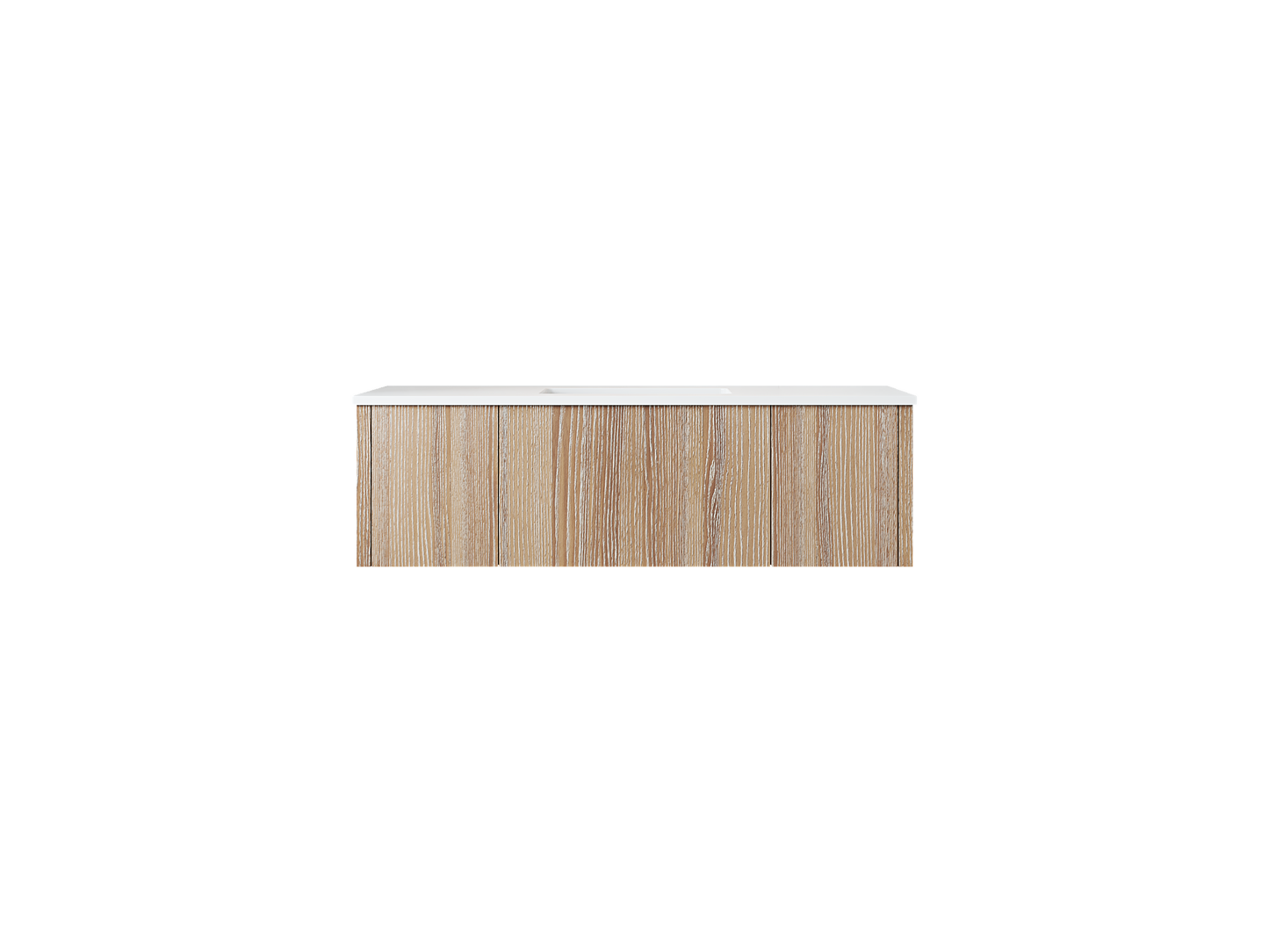 Legno 48" Weathered Grey Bathroom Vanity with Matte White VIVA Stone Solid Surface Countertop