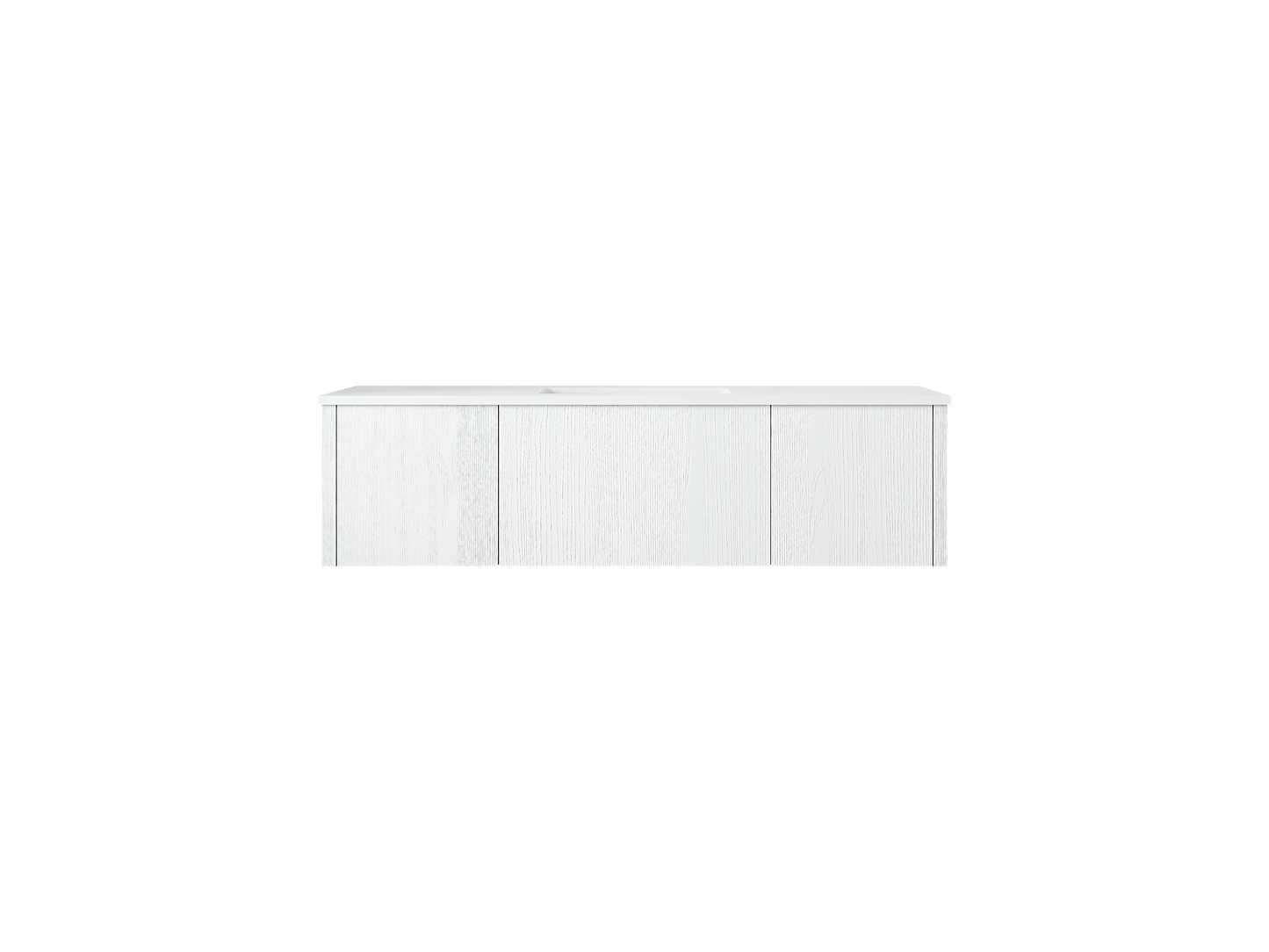 Legno 54" Alabaster White Bathroom Vanity with Matte White VIVA Stone Solid Surface Countertop