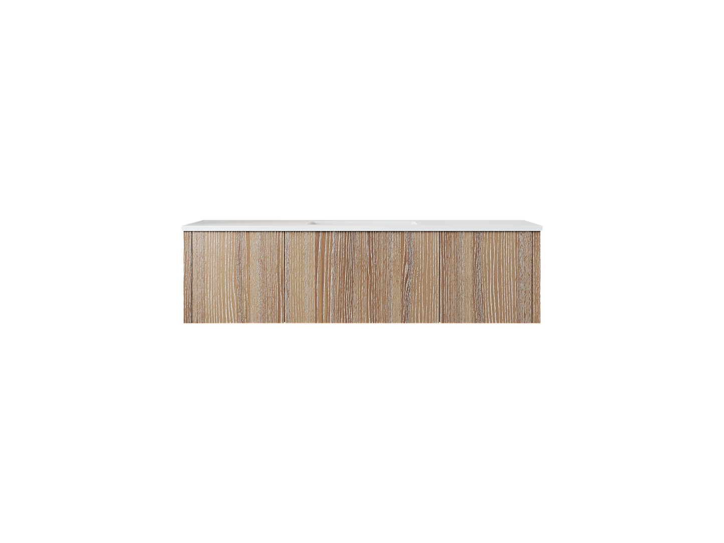 Legno 54" Weathered Grey Bathroom Vanity with Matte White VIVA Stone Solid Surface Countertop