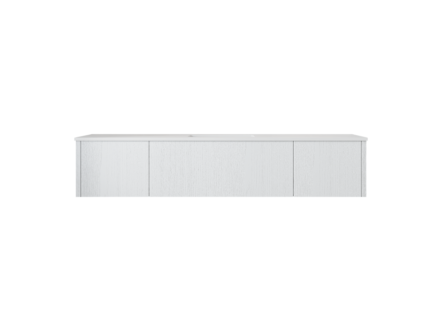 Legno 72" Alabaster White Single Sink Bathroom Vanity with Matte White VIVA Stone Solid Surface Countertop