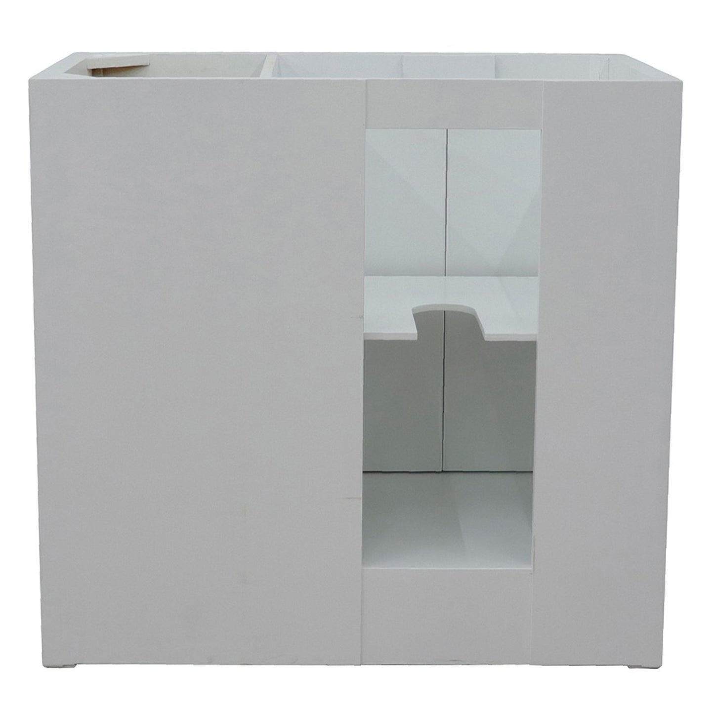 36" Single vanity in Glacier Ash finish cabinet only Left doors