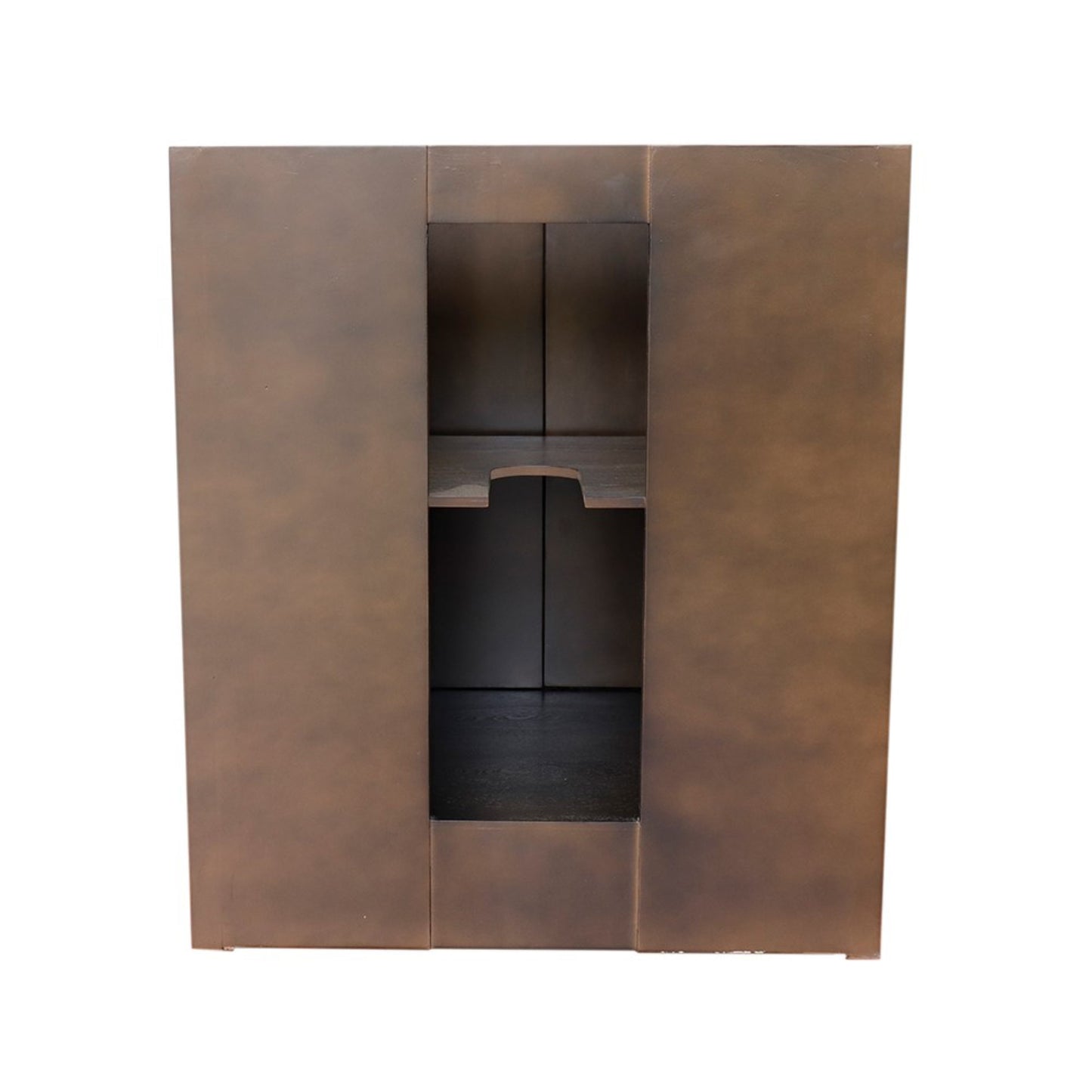 31" Single vanity in Brown Ash finish with Gray granite top and oval sink