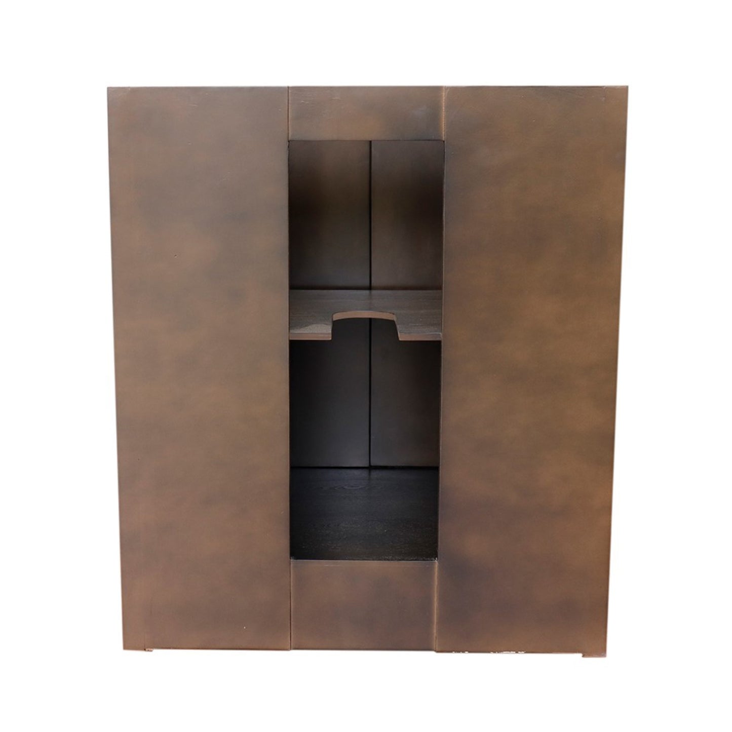 31" Single vanity in Brown Ash finish with White Carrara top and oval sink