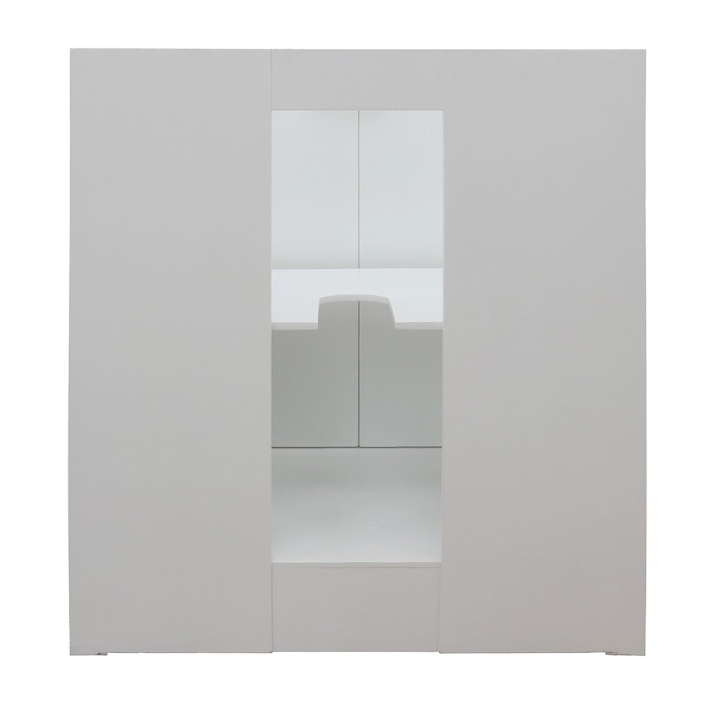 31" Single vanity in Glacier Ash finish with White Carrara top and rectangle sink