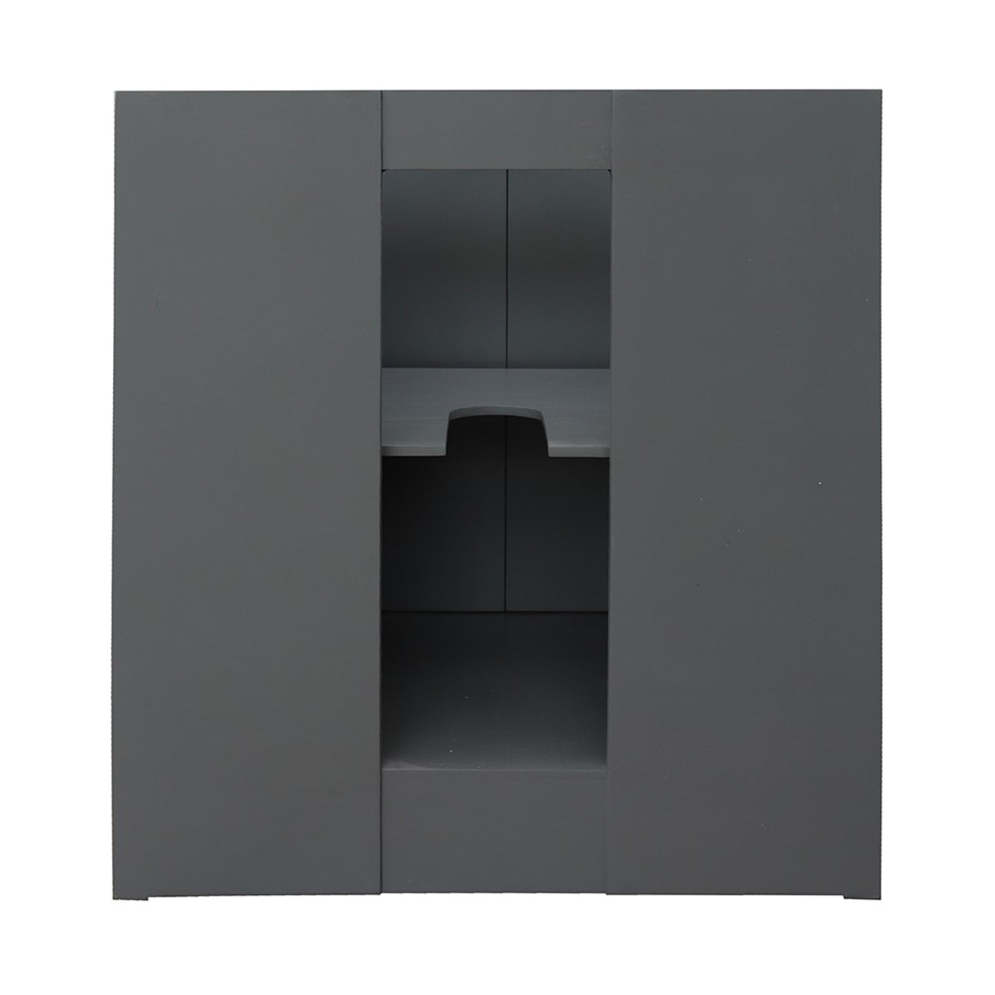 31" Single vanity in Gray Ash finish with Gray granite top and round sink