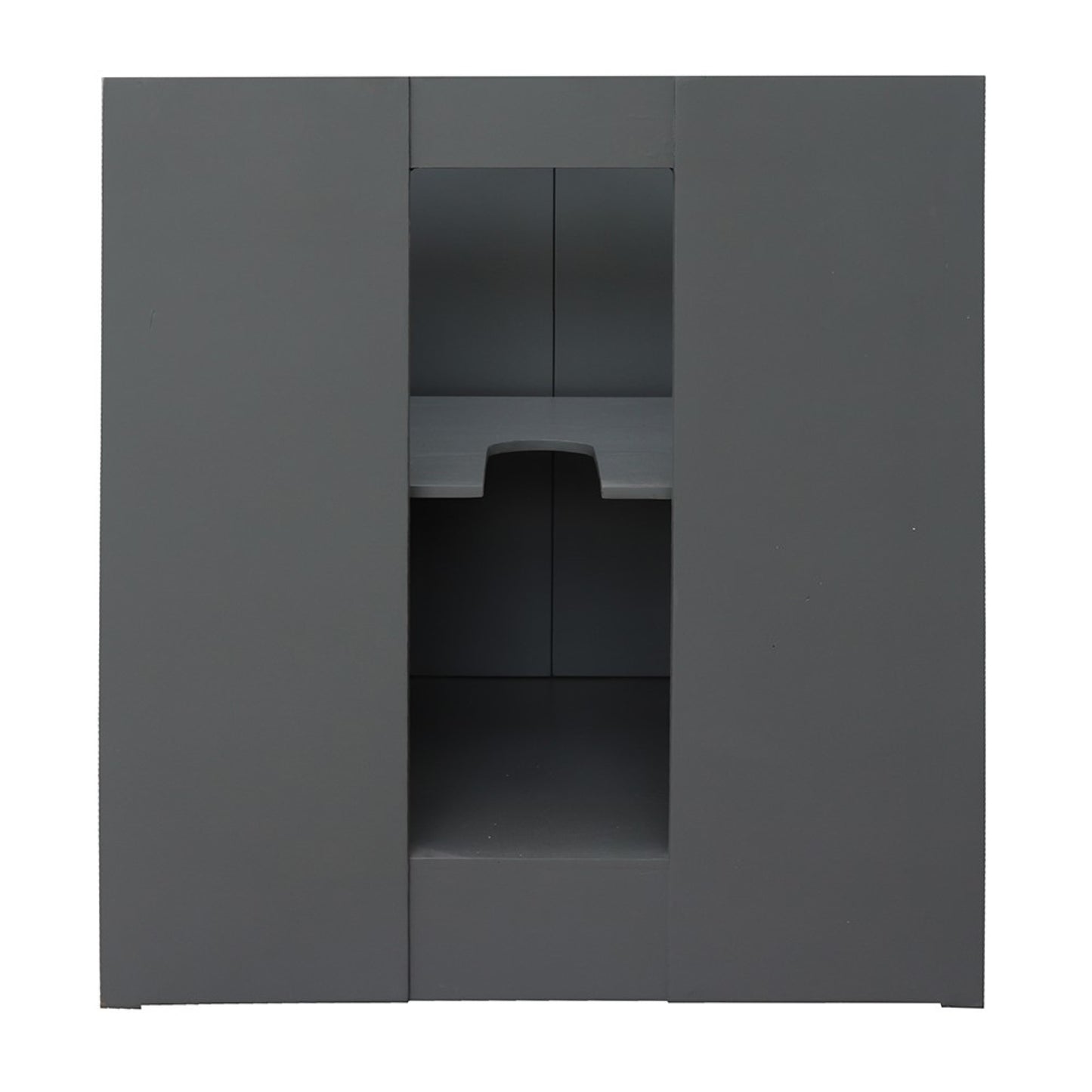 31" Single vanity in Gray Ash finish with Gray granite top and rectangle sink