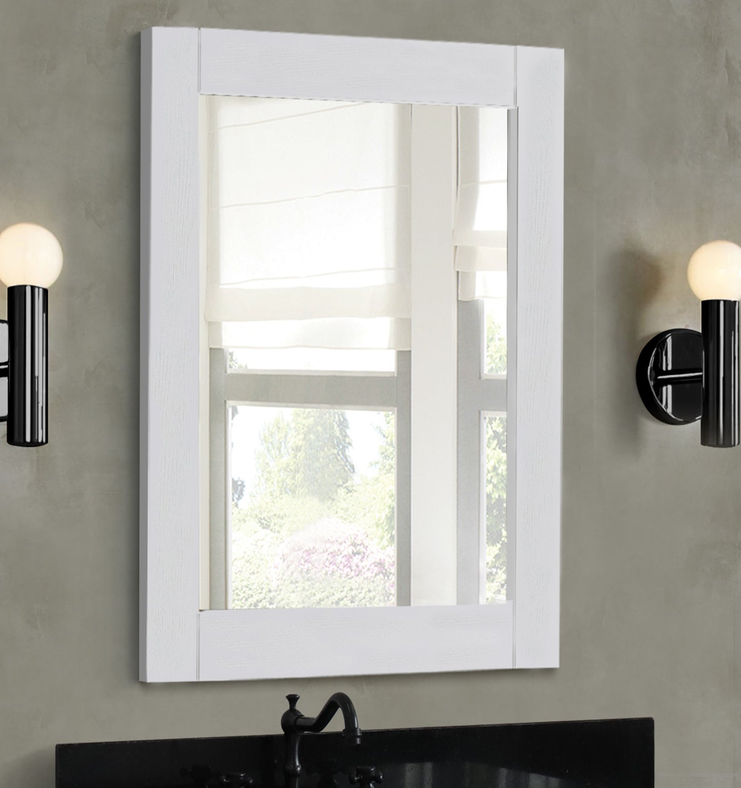 Wood Frame Mirror Glacier Ash Finish