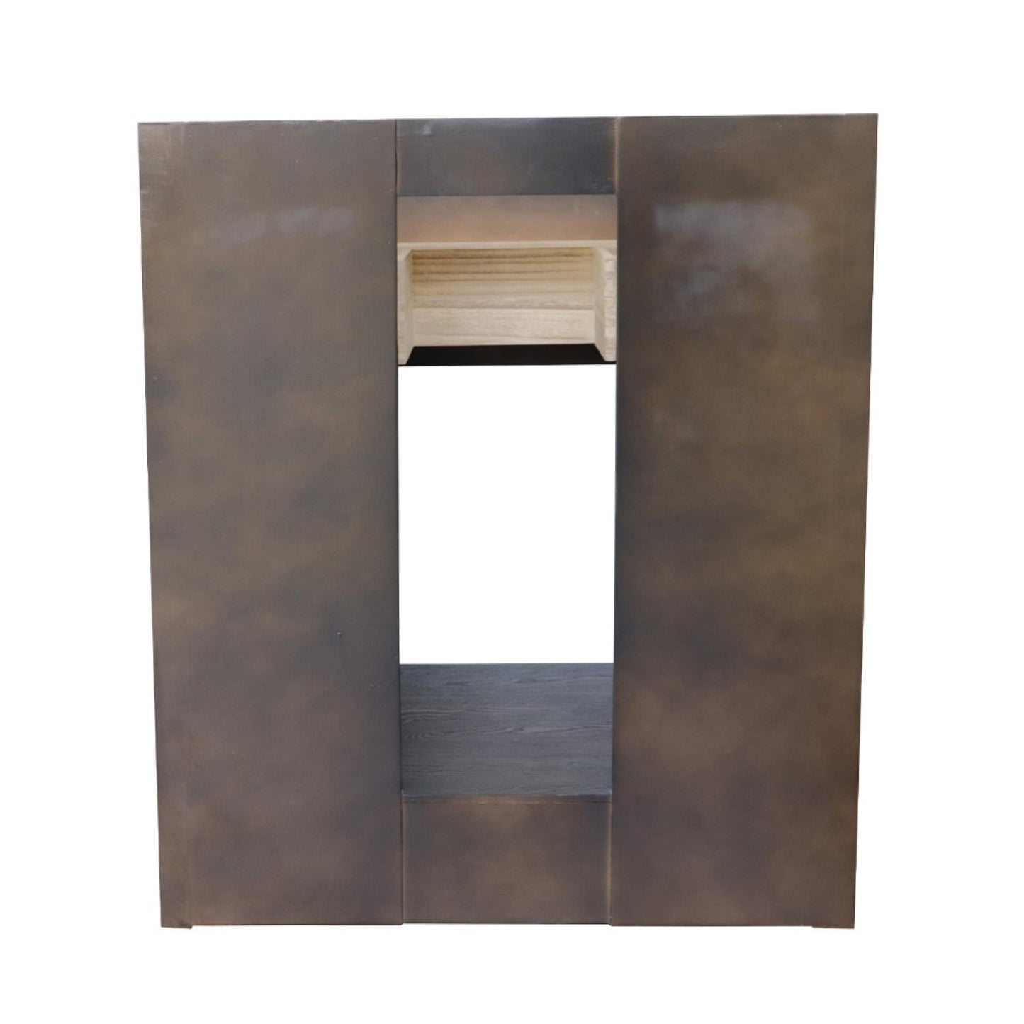 31" Single vanity in Brown Ash finish with Black Galaxy top and oval sink
