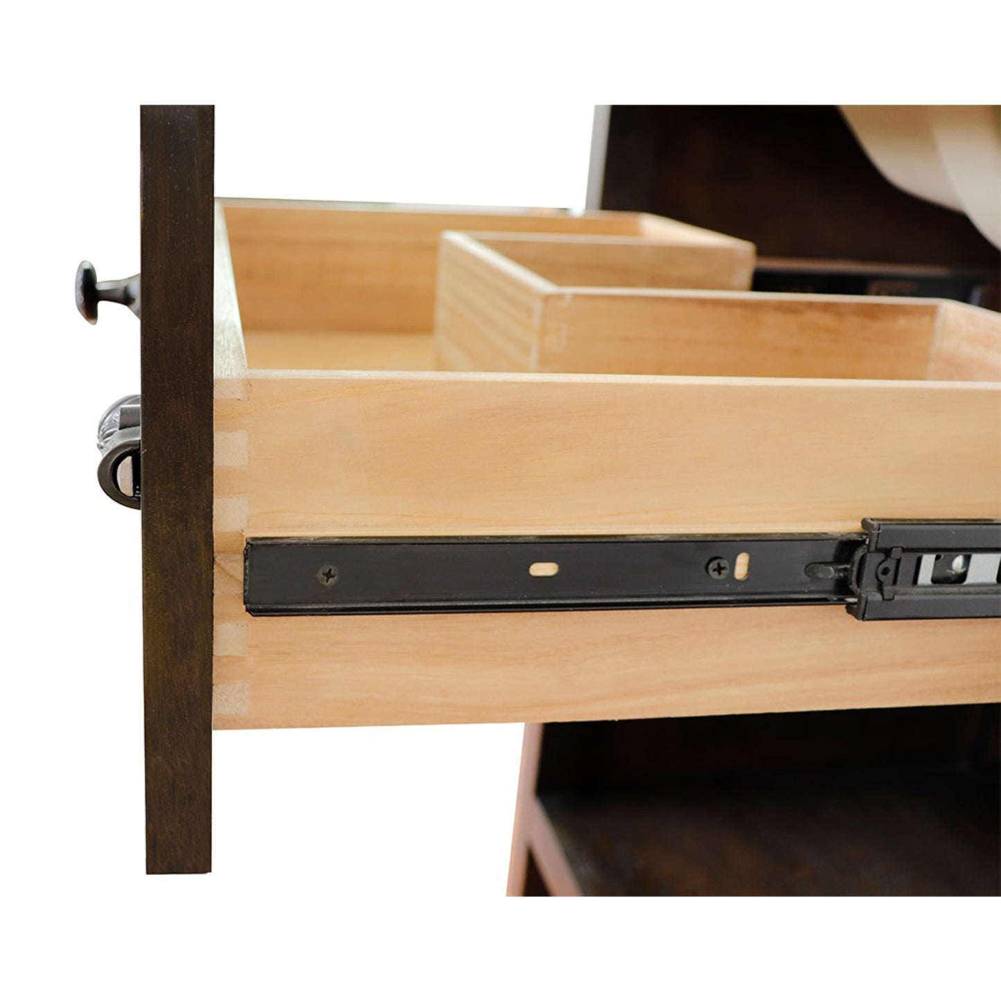 31" Single vanity in Brown Ash finish with Black Galaxy top and oval sink