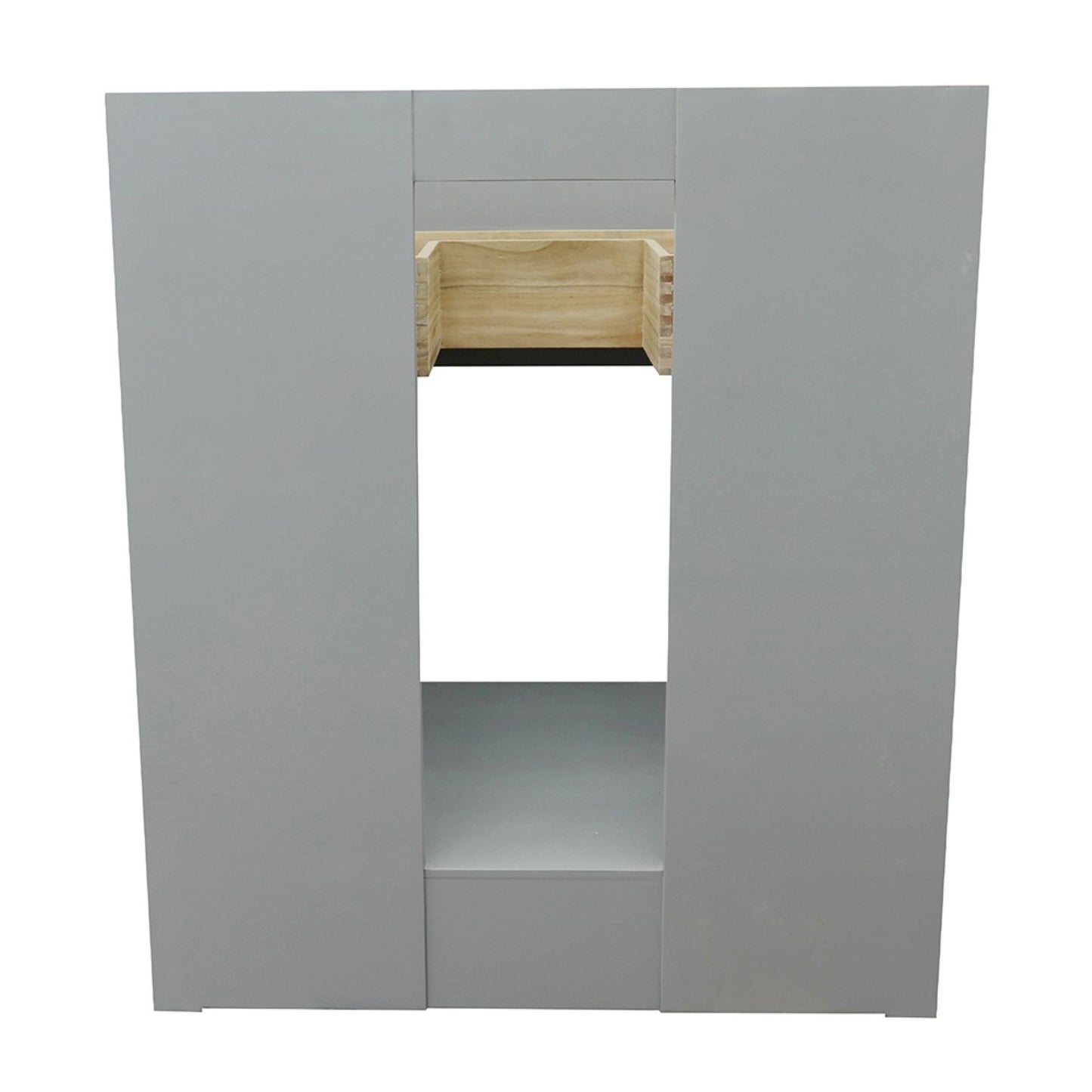 31" Single vanity in Gray Ash finish with Gray granite top and round sink