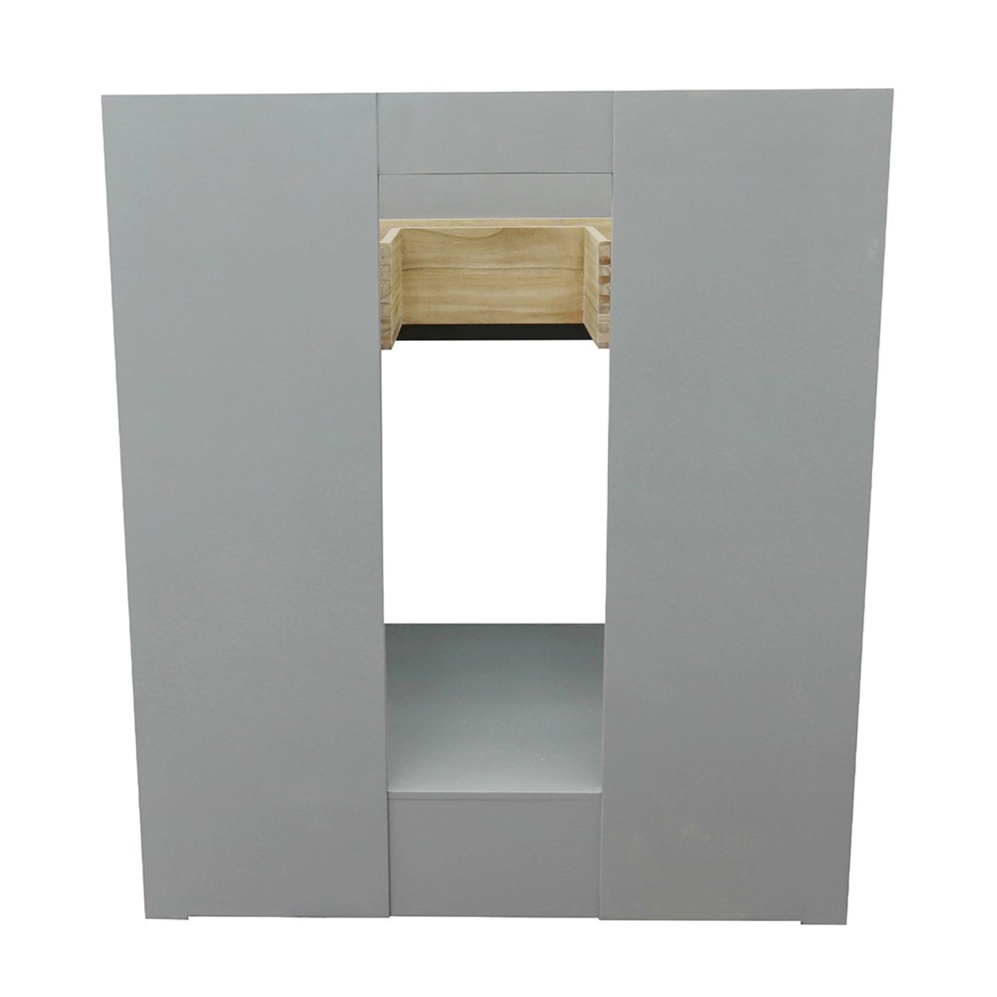 31" Single vanity in Gray Ash finish with Gray granite top and rectangle sink