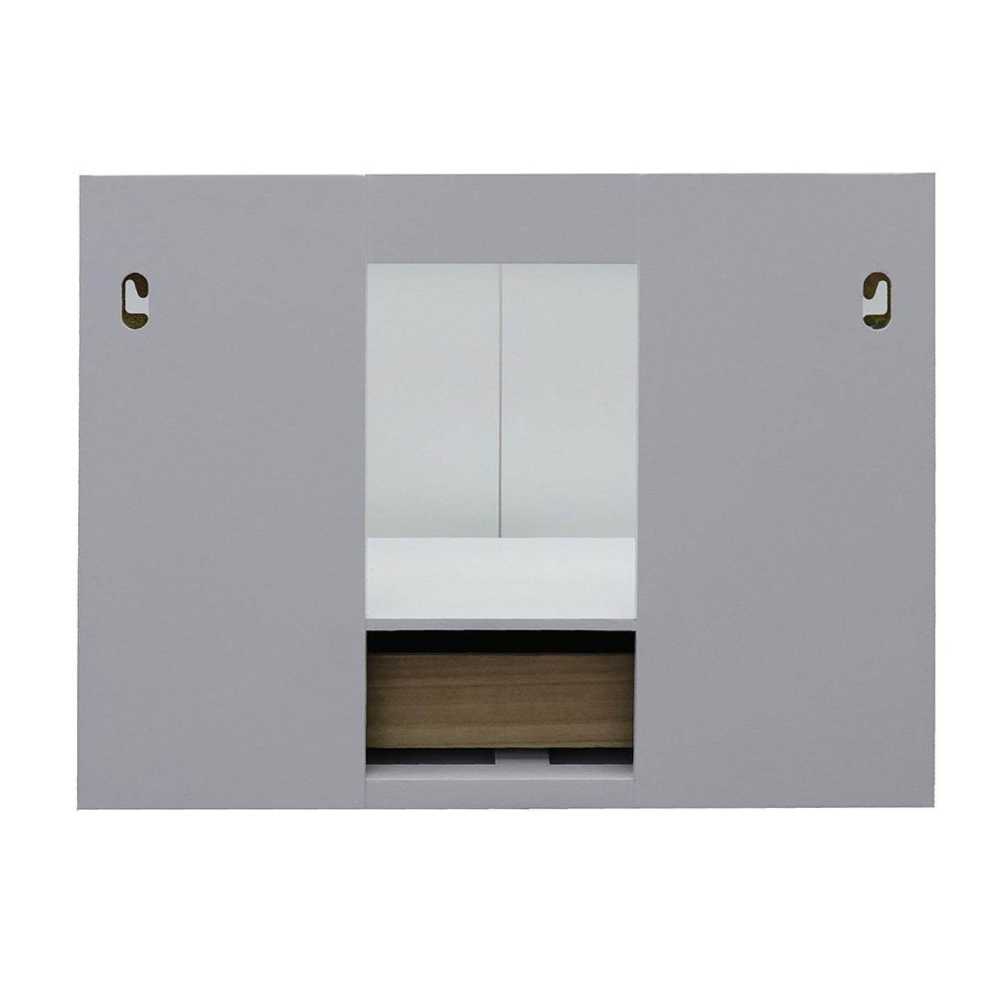 31" Single wall mount vanity in White finish with White engineered stone top and oval sink
