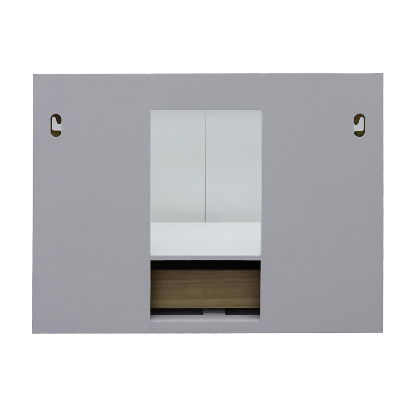 31" Single wall mount vanity in White finish with White Carrara top and oval sink