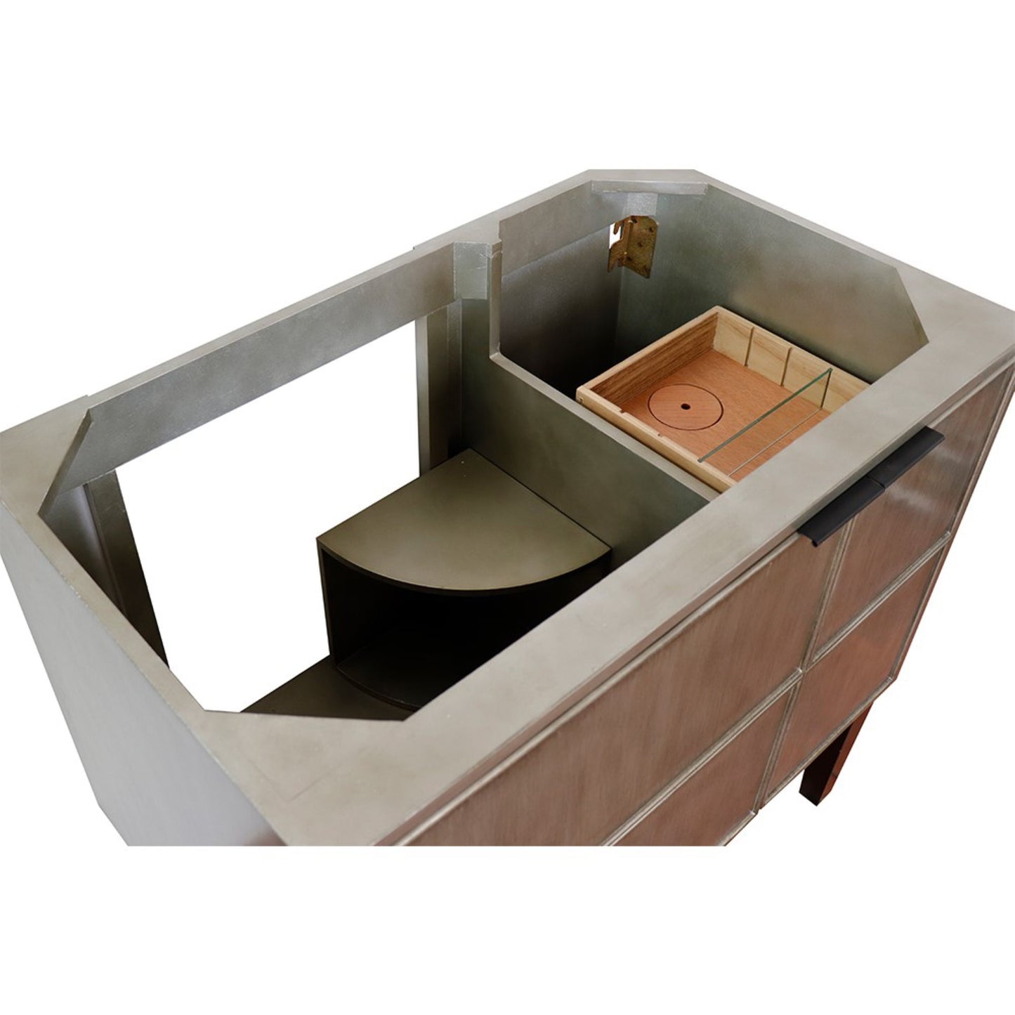 36" Single vanity in Linen Brown finish cabinet only