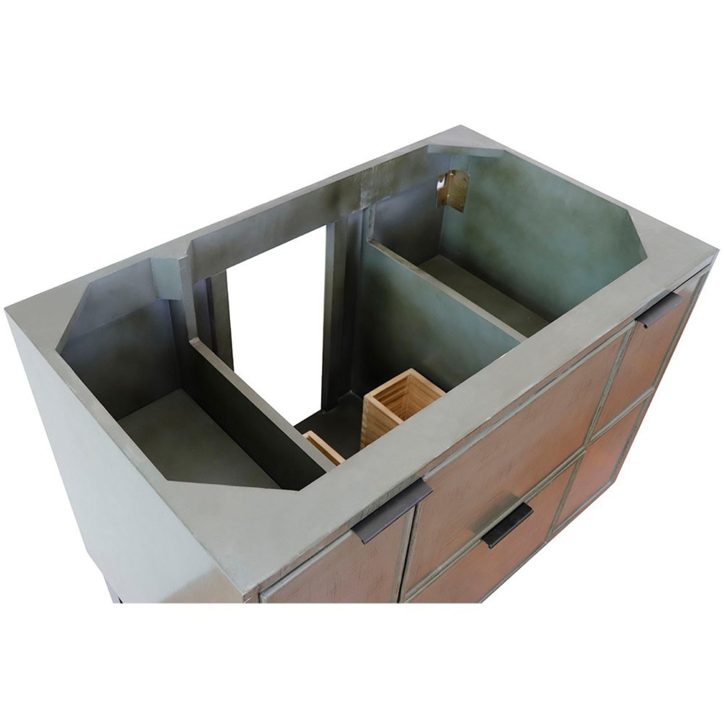 36" Single wall mount vanity in Linen Gray finish cabinet only