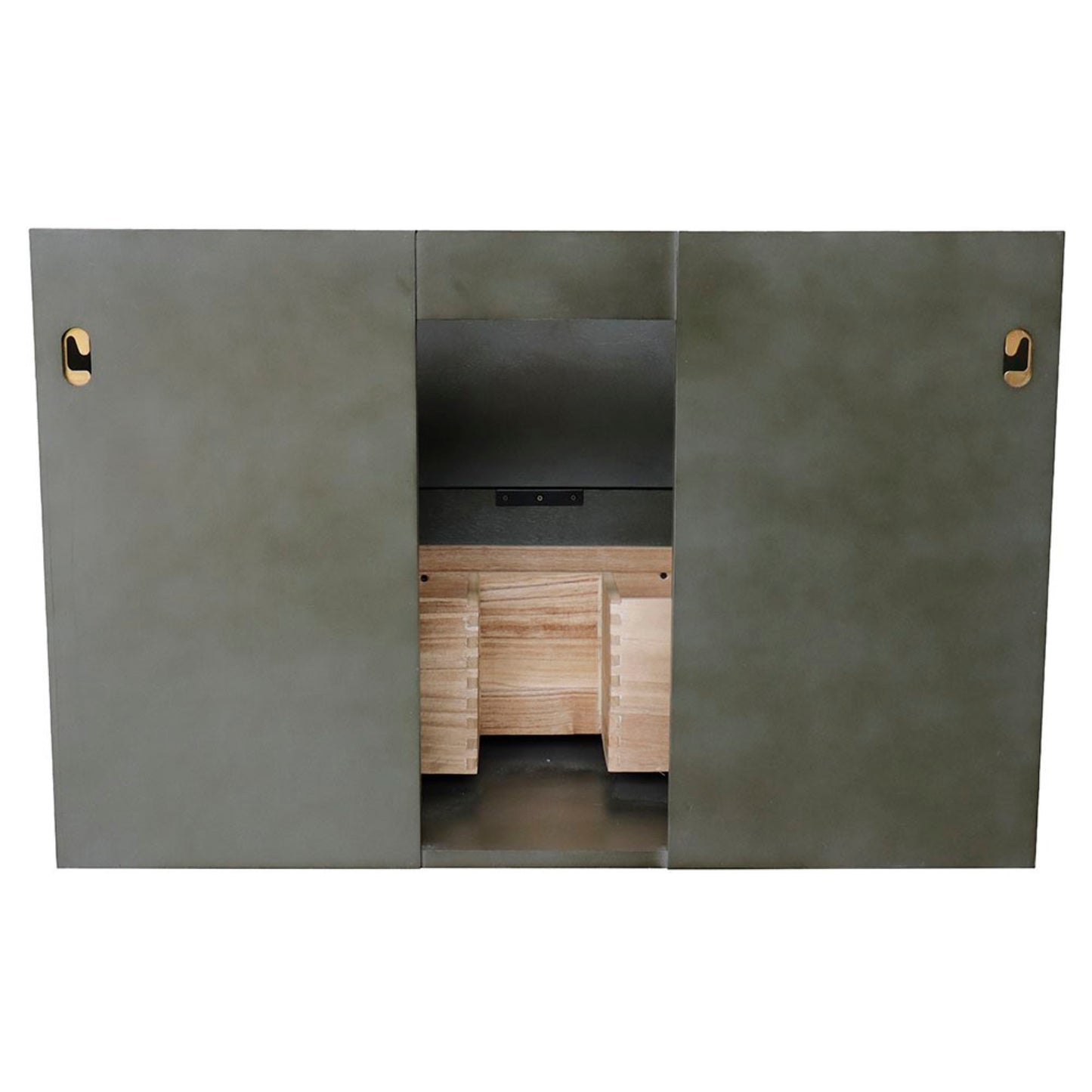 36" Single wall mount vanity in Linen Gray finish cabinet only