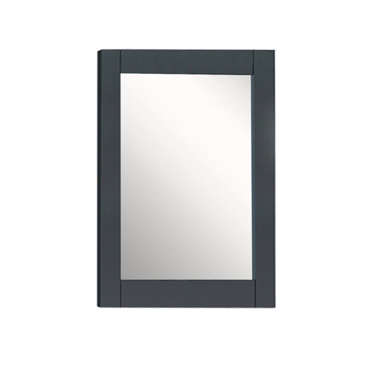 24" WOOD FRAME MIRROR IN DARK GRAY