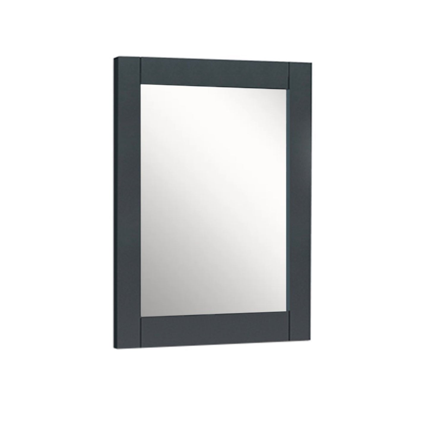 24" WOOD FRAME MIRROR IN DARK GRAY