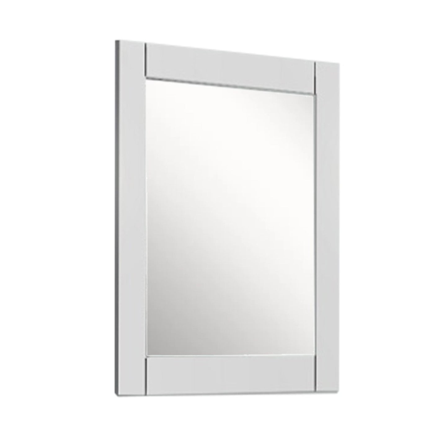 24" WOOD FRAME MIRROR IN WHITE