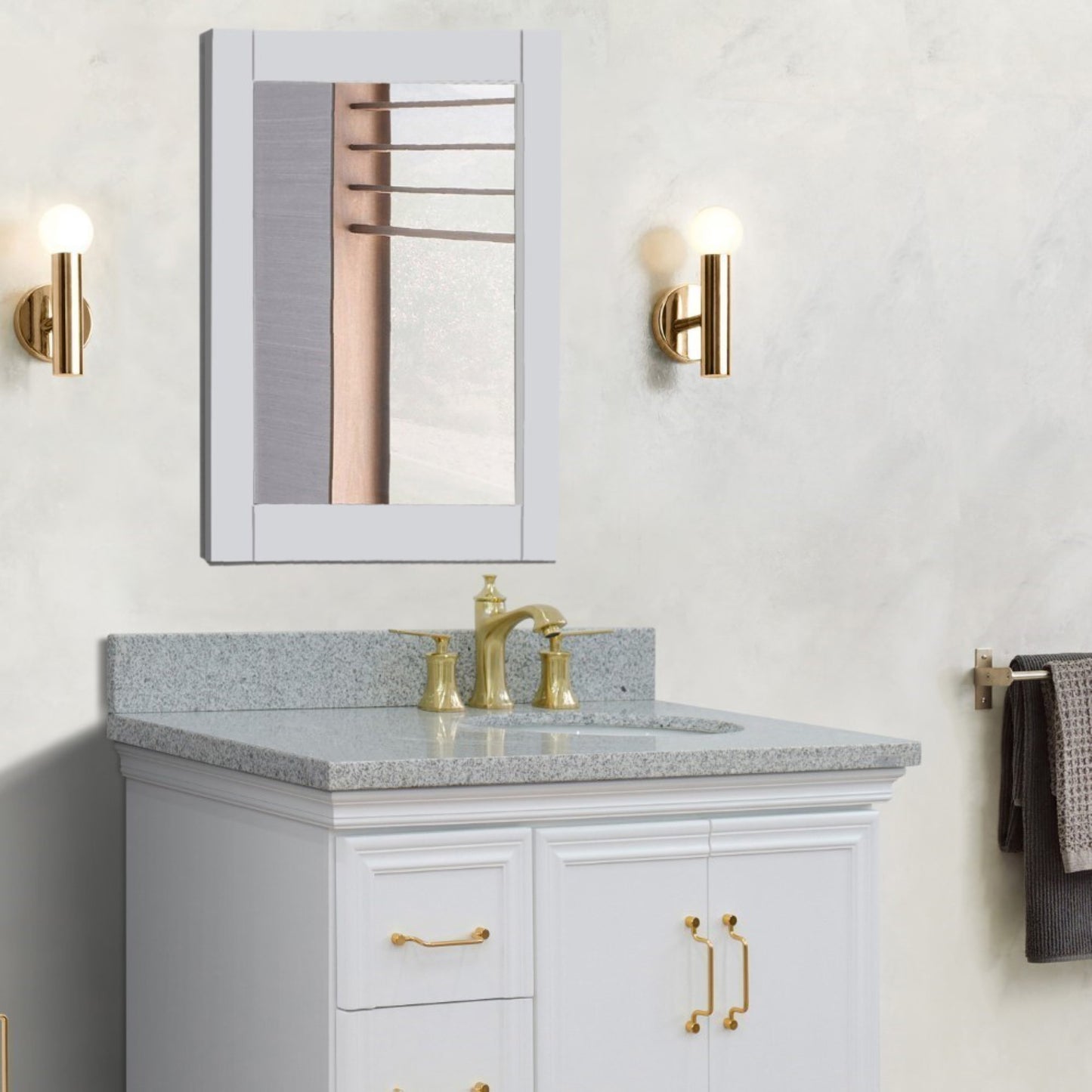 24" WOOD FRAME MIRROR IN WHITE