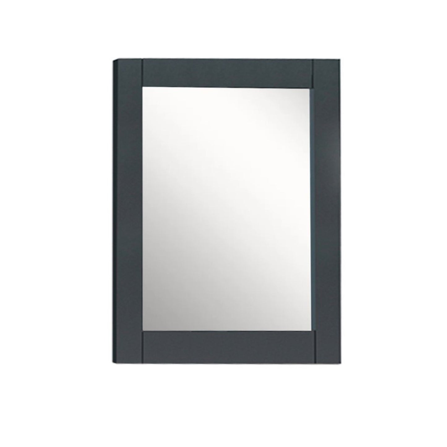 28" WOOD FRAME MIRROR IN DARK GRAY