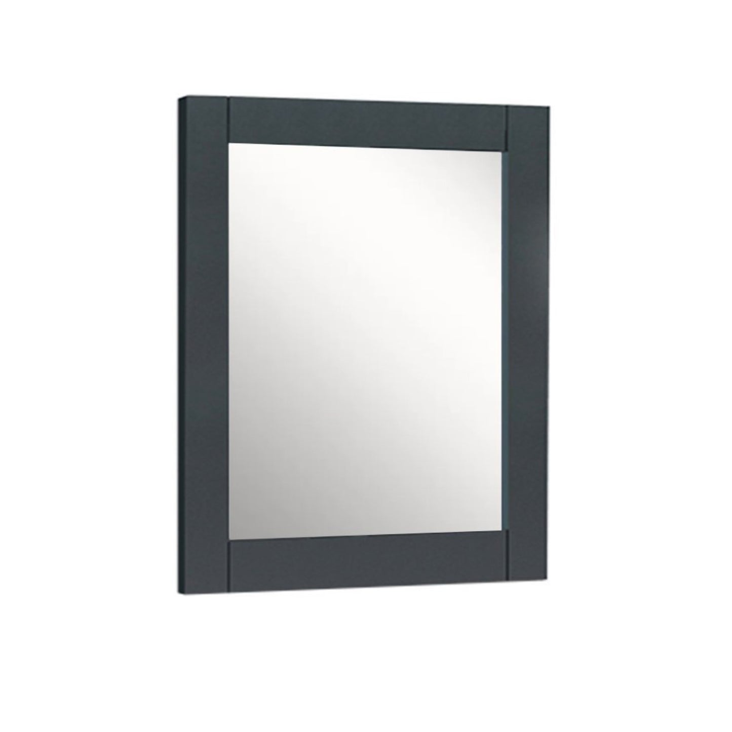 28" WOOD FRAME MIRROR IN DARK GRAY