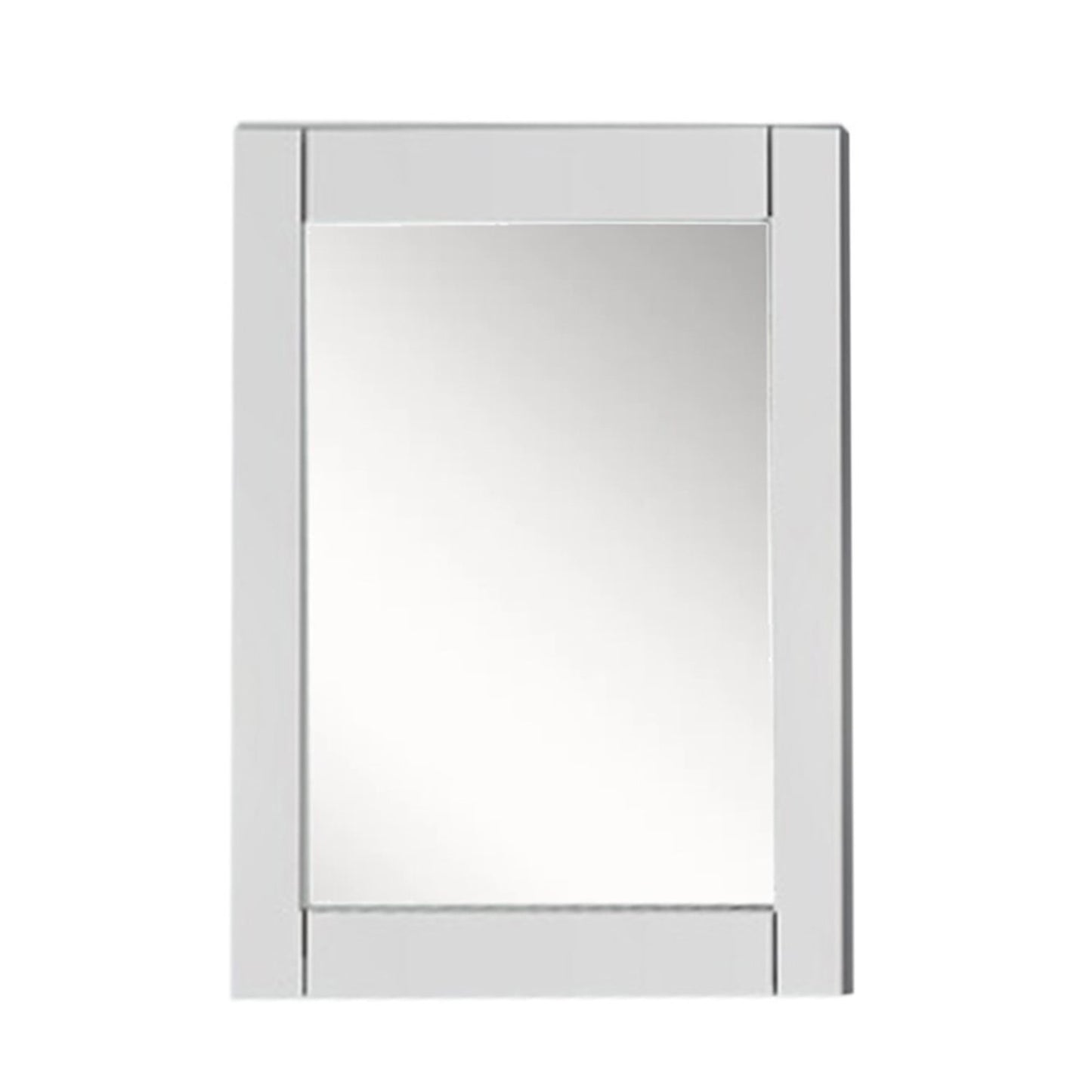 28" WOOD FRAME MIRROR IN WHITE