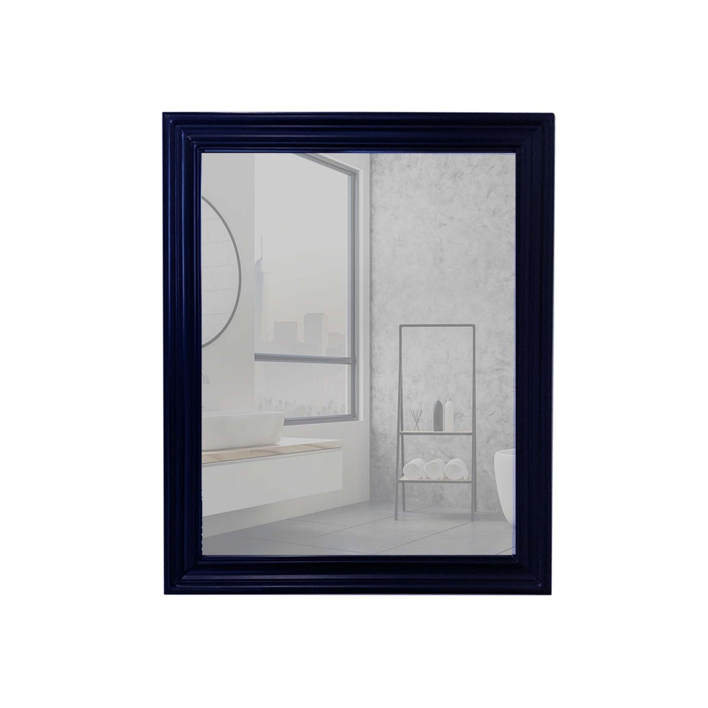 24" WOOD FRAME MIRROR IN BLUE
