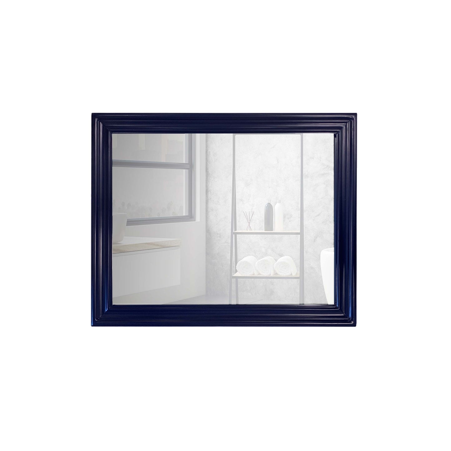 24" WOOD FRAME MIRROR IN BLUE