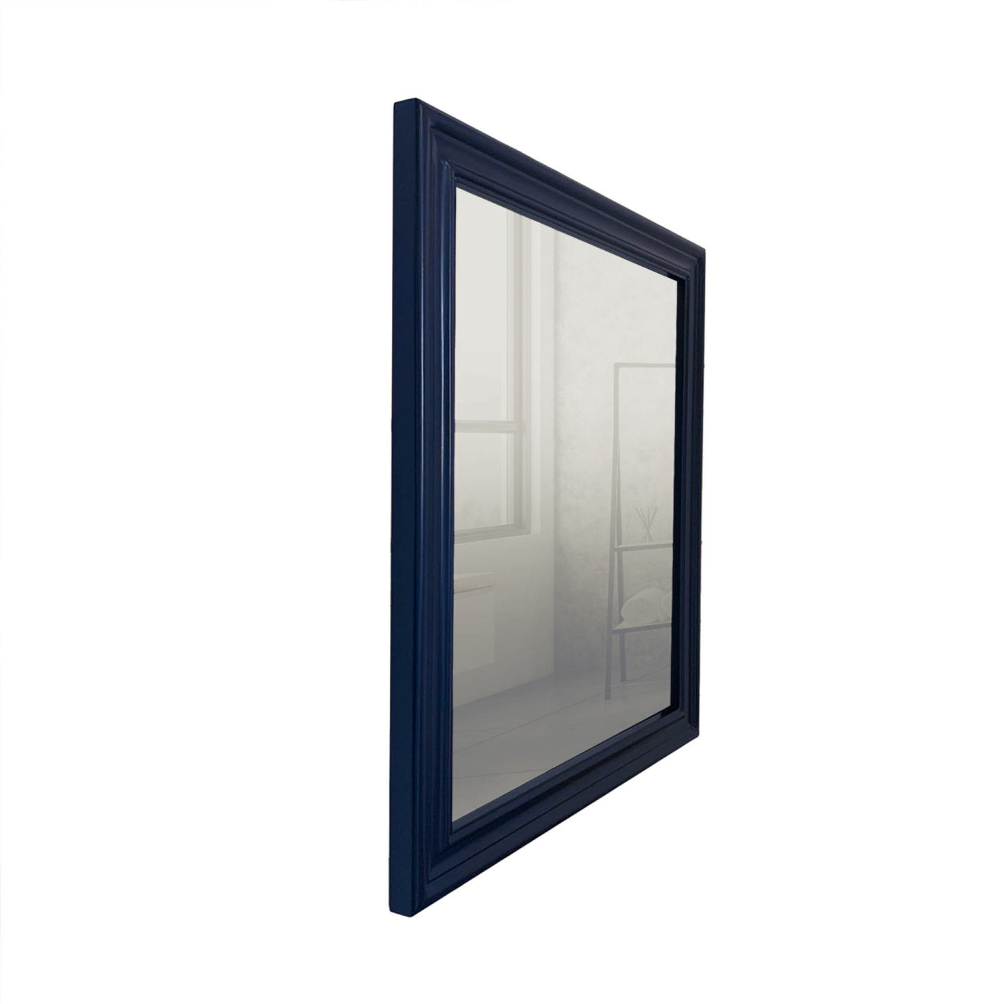 24" WOOD FRAME MIRROR IN BLUE