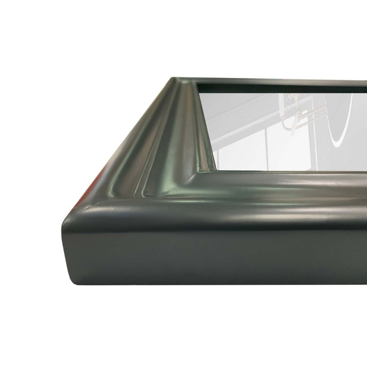 24" WOOD FRAME MIRROR IN DARK GRAY