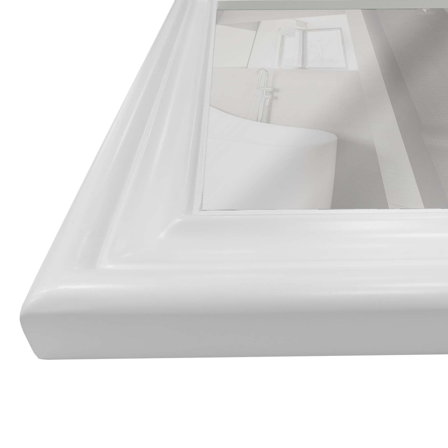 24" WOOD FRAME MIRROR IN WHITE