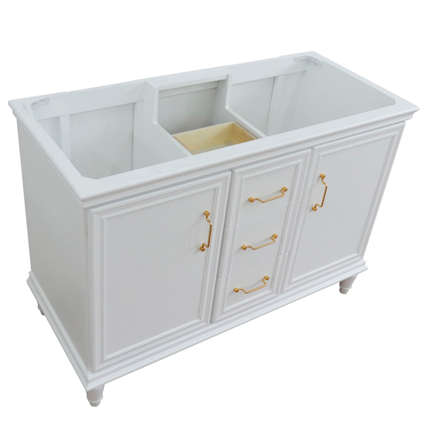 48" Double vanity in White finish cabinet only