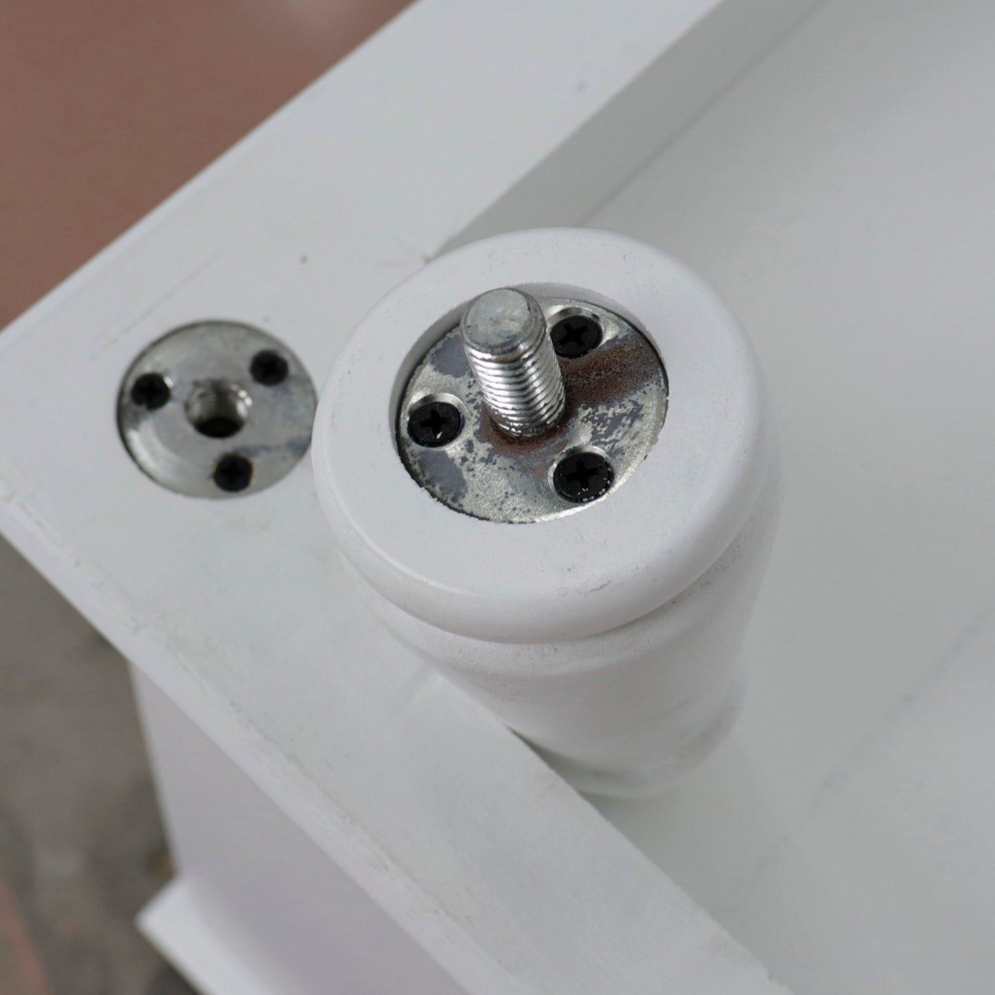 61" Double sink vanity in White finish and White Carrara marble and round sink