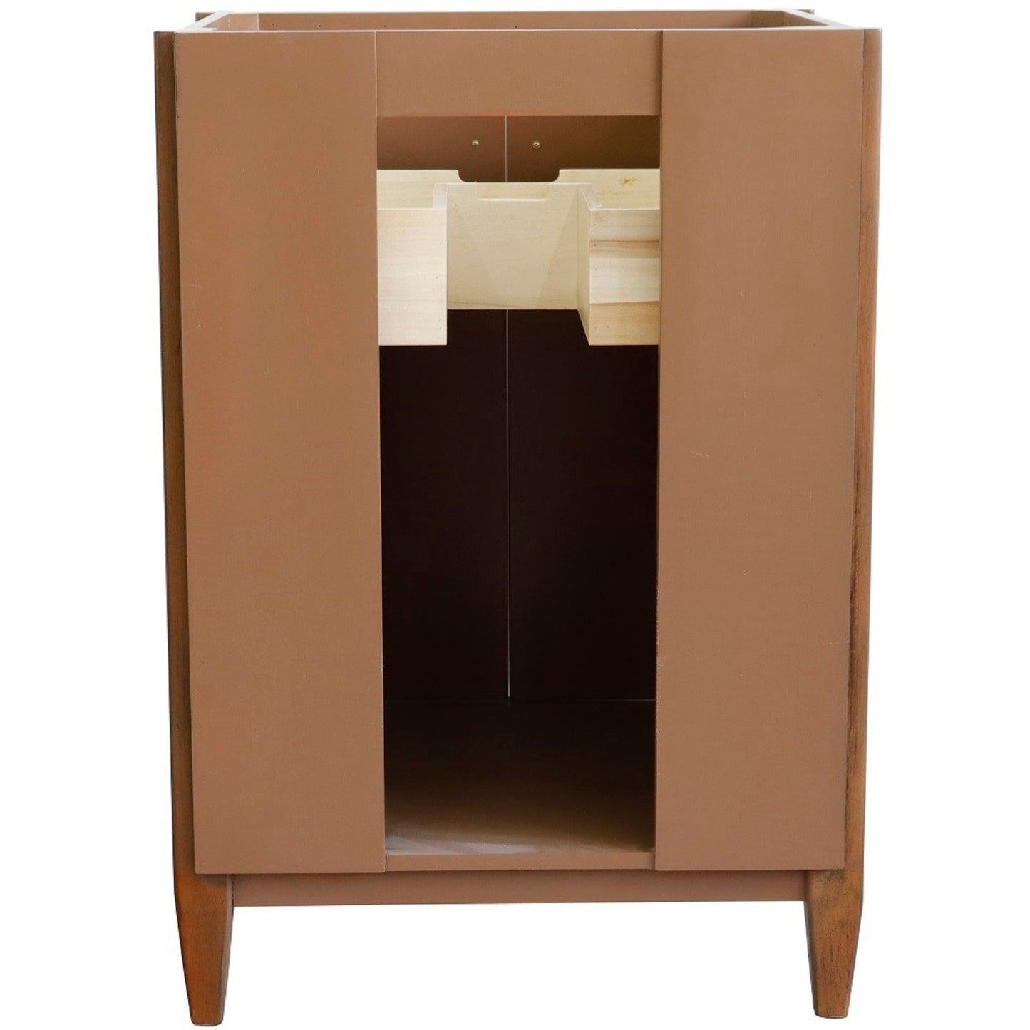 24" Single sink vanity in Walnut finish cabinet only