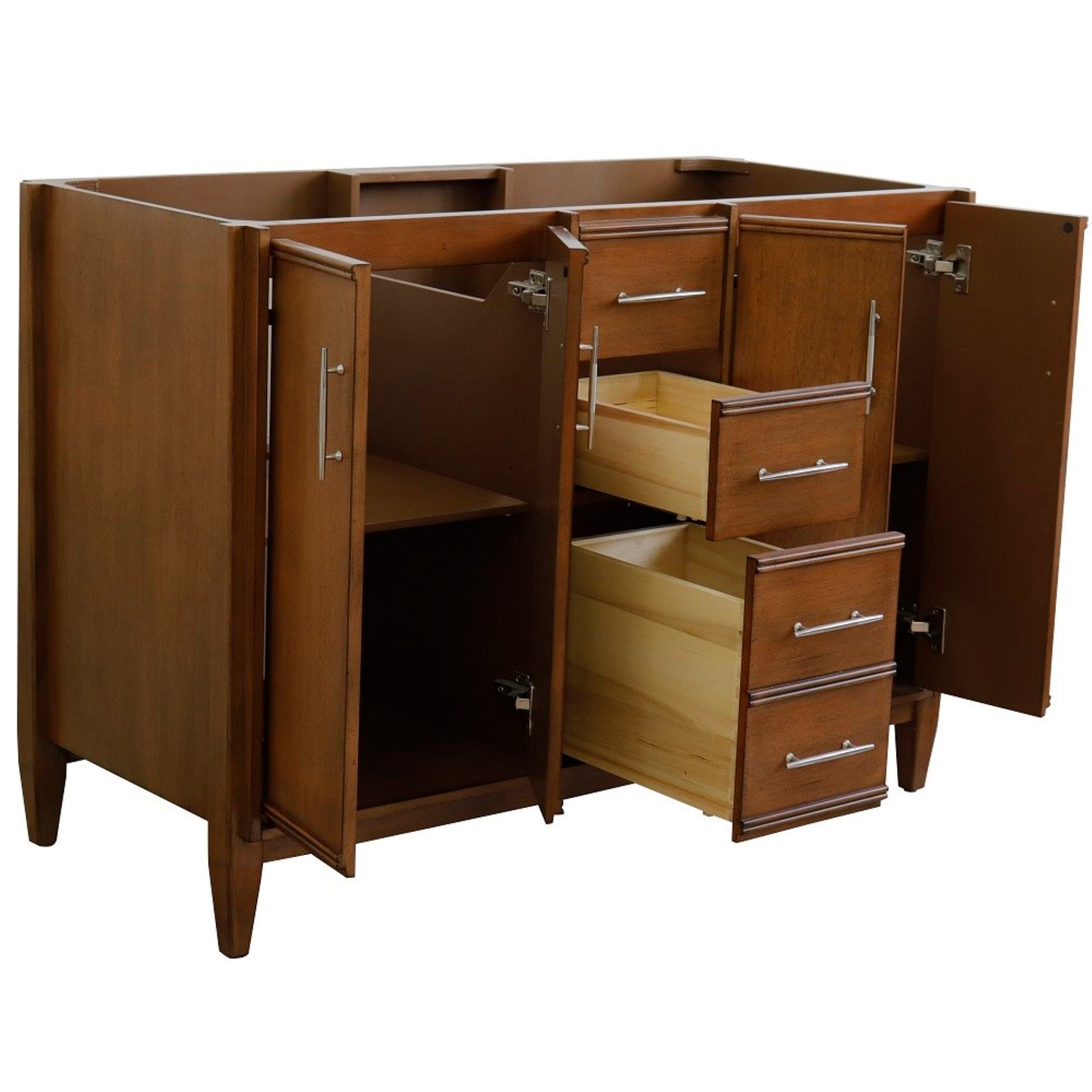 48" Double sink vanity in Walnut finish cabinet only
