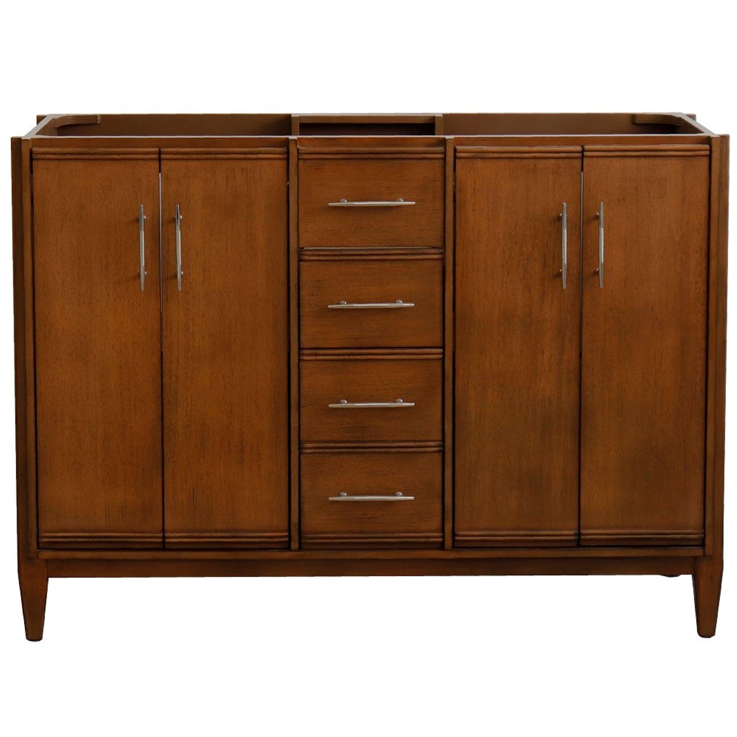 48" Double sink vanity in Walnut finish cabinet only
