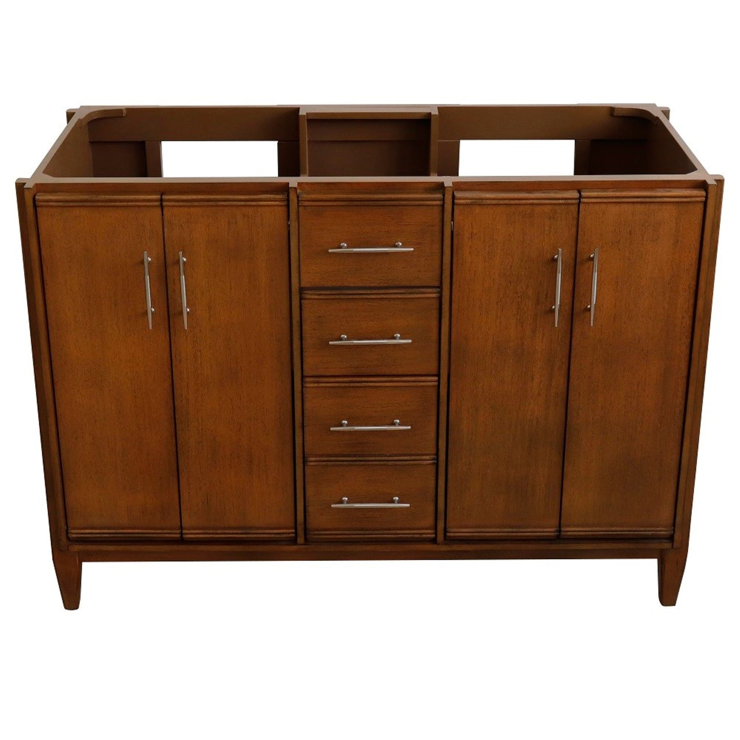 48" Double sink vanity in Walnut finish cabinet only