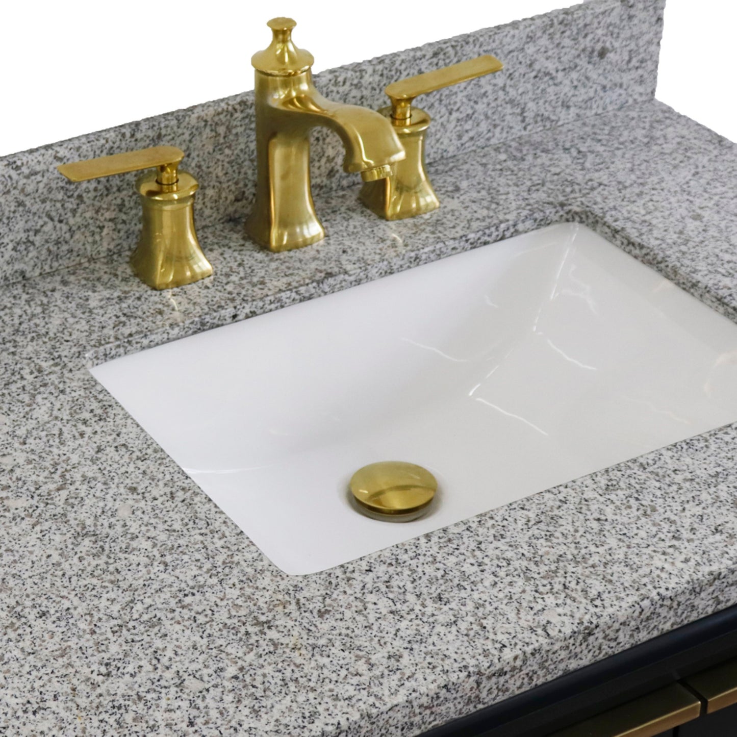 43" Single vanity in Dark Gray finish with Gray granite and rectangle sink Right door/Right sink