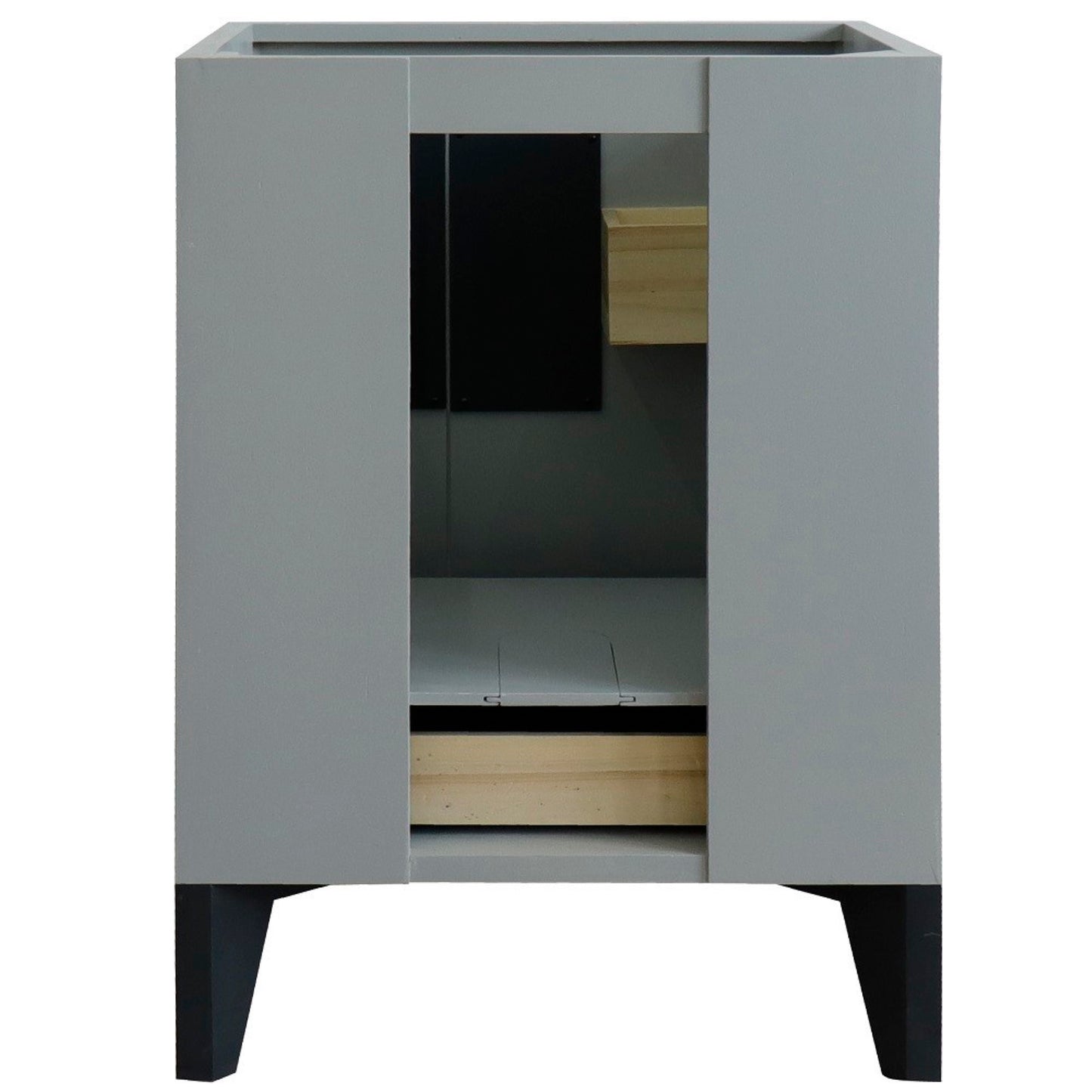24" Single sink vanity in Light Gray finish cabinet only