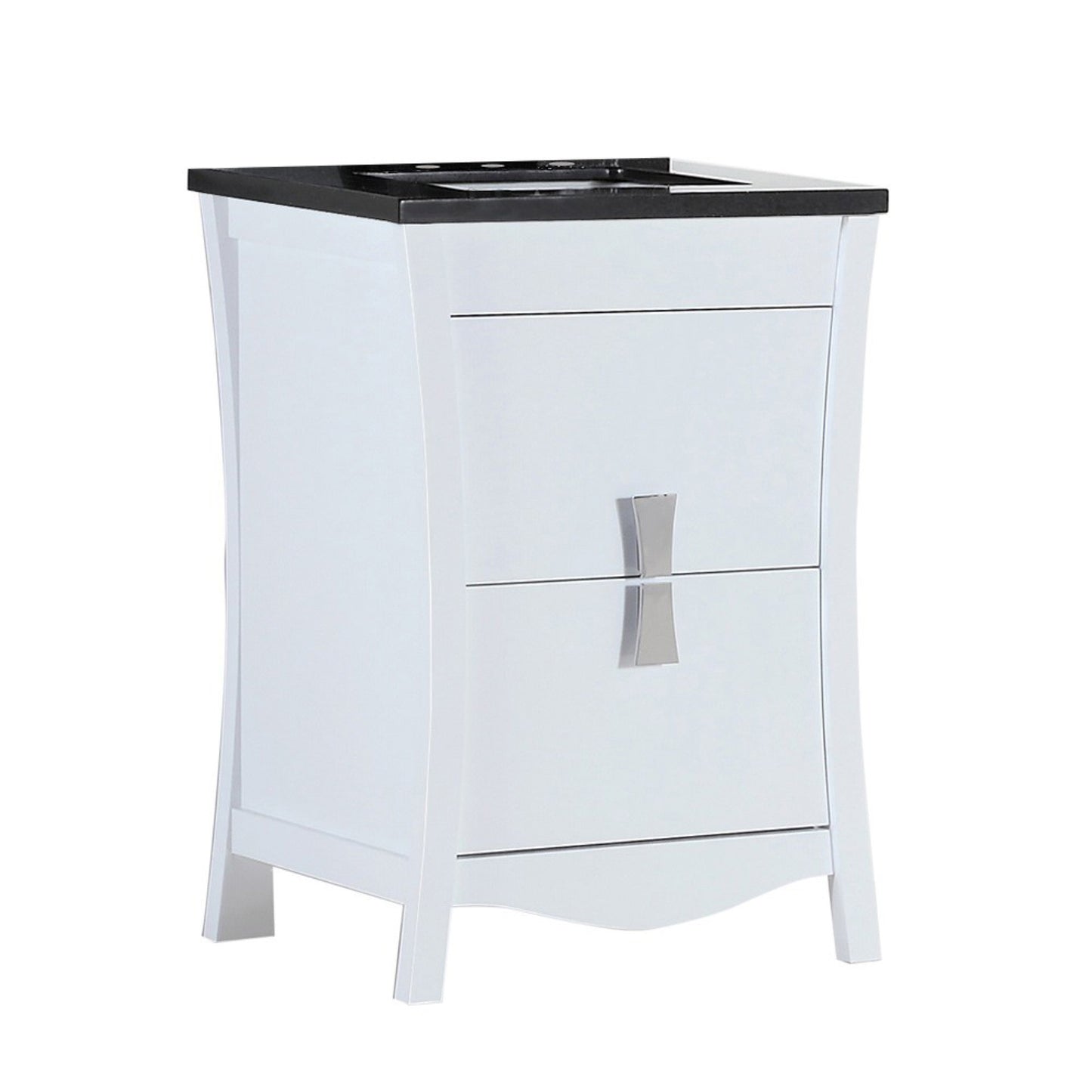 24" Single sink vanity with black galaxy top