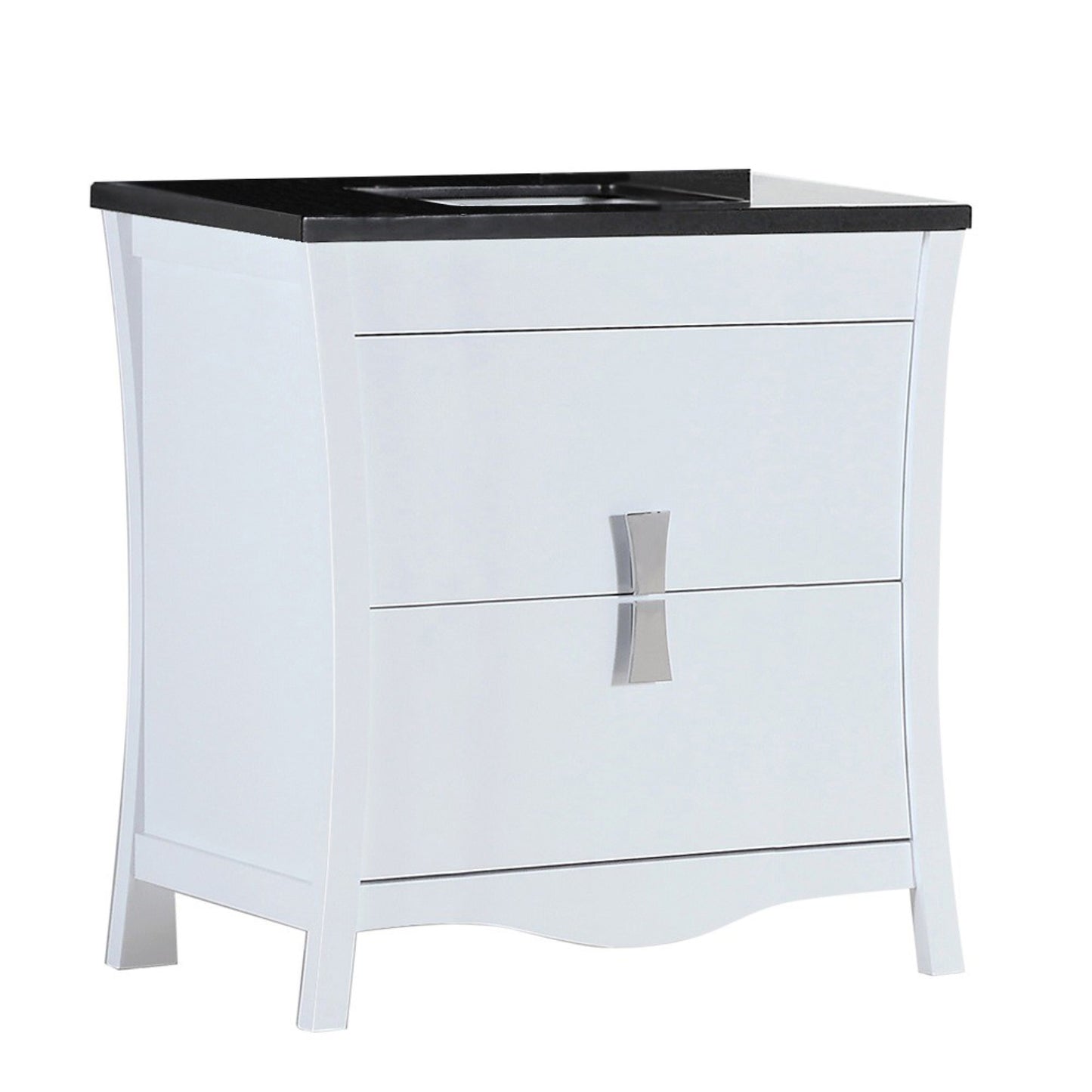 30" Single sink vanity with black galaxy top