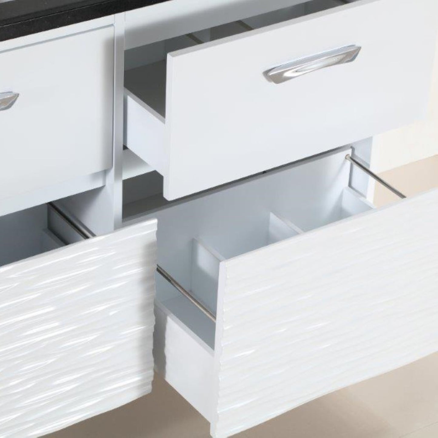 48" Double sink vanity with white Carrara top