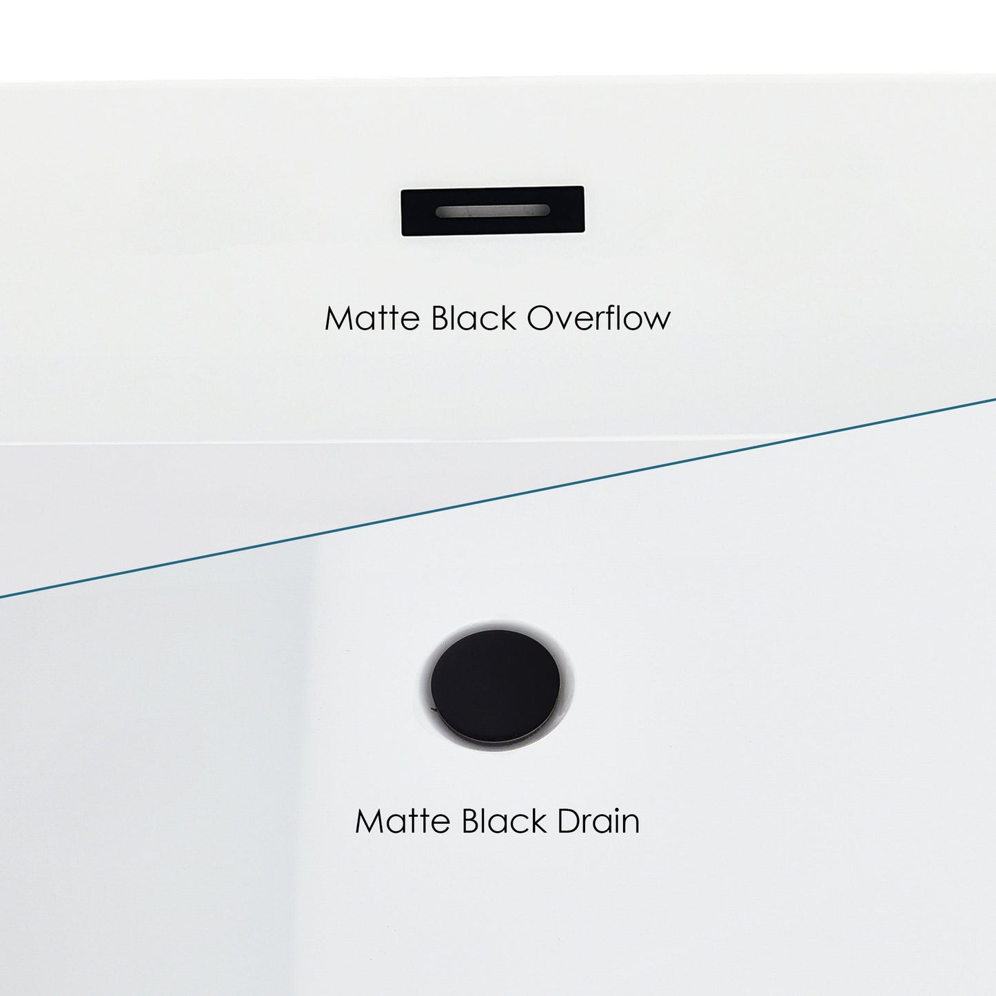 Tazlar 63" x 28" Flatbottom Freestanding Acrylic Soaking Bathtub in Glossy White with Drain and Overflow