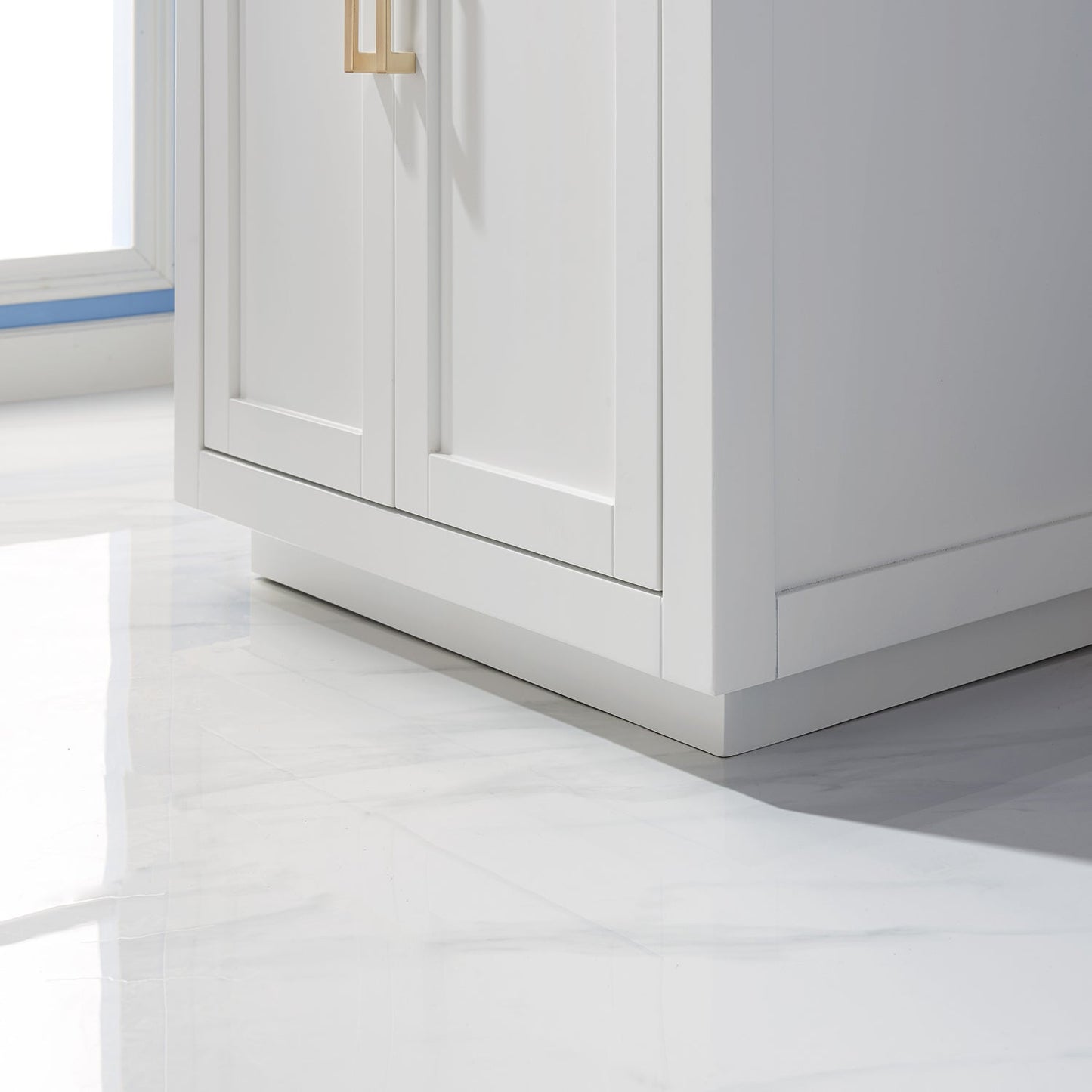Ivy 30" Single Bathroom Vanity Set in White and Carrara White Marble Countertop with Mirror