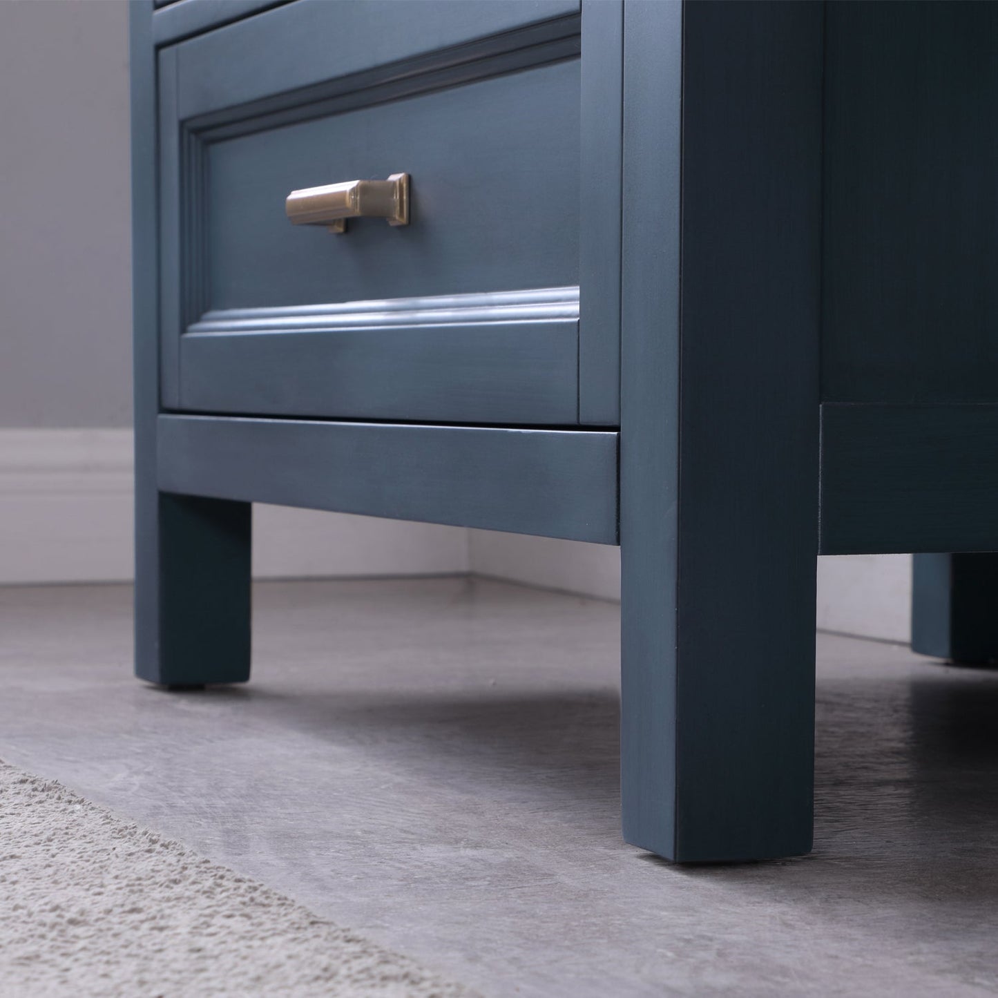 Isla 30" Single Bathroom Vanity Set in Classic Blue and Carrara White Marble Countertop without Mirror