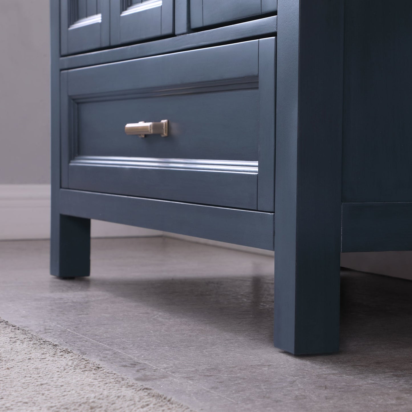 Isla 36" Single Bathroom Vanity Set in Classic Blue and Carrara White Marble Countertop without Mirror