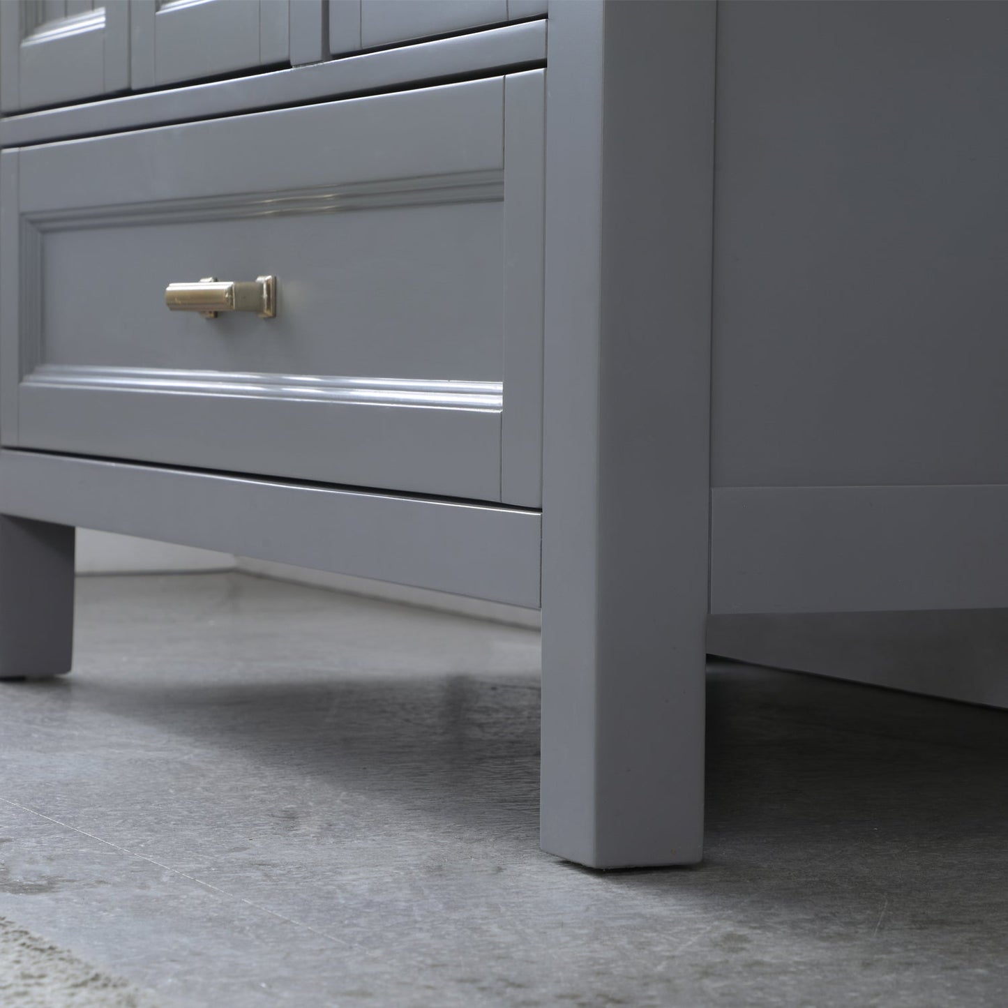 Isla 36" Single Bathroom Vanity Set in Gray and Carrara White Marble Countertop without Mirror