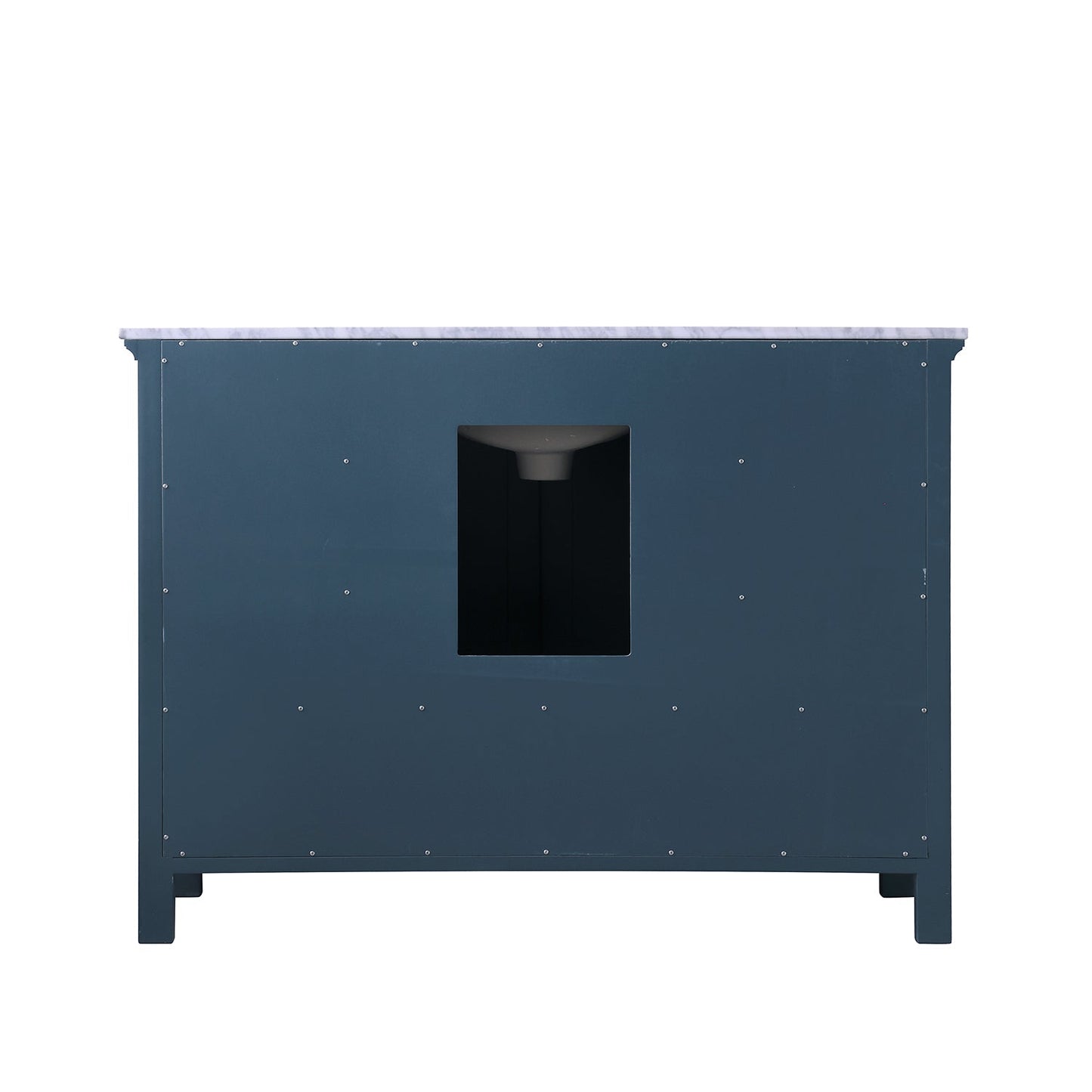 Isla 48" Single Bathroom Vanity Set in Classic Blue and Carrara White Marble Countertop without Mirror
